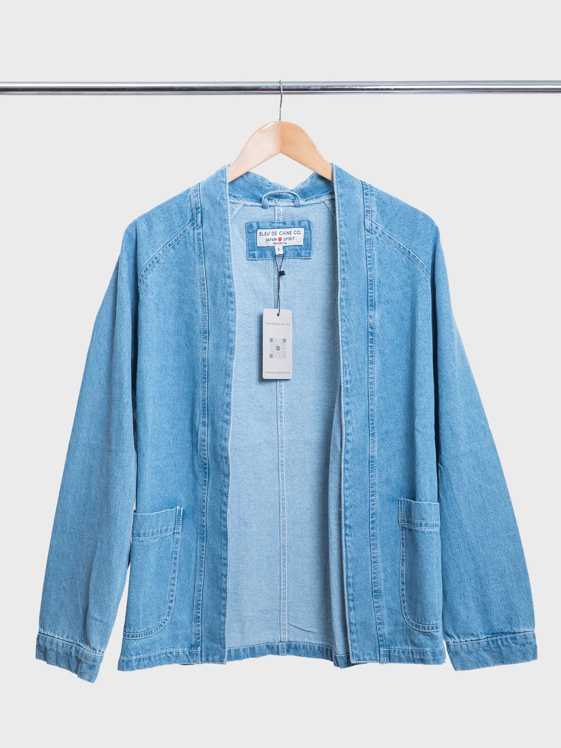 Denim Kimono Stone Bleached
