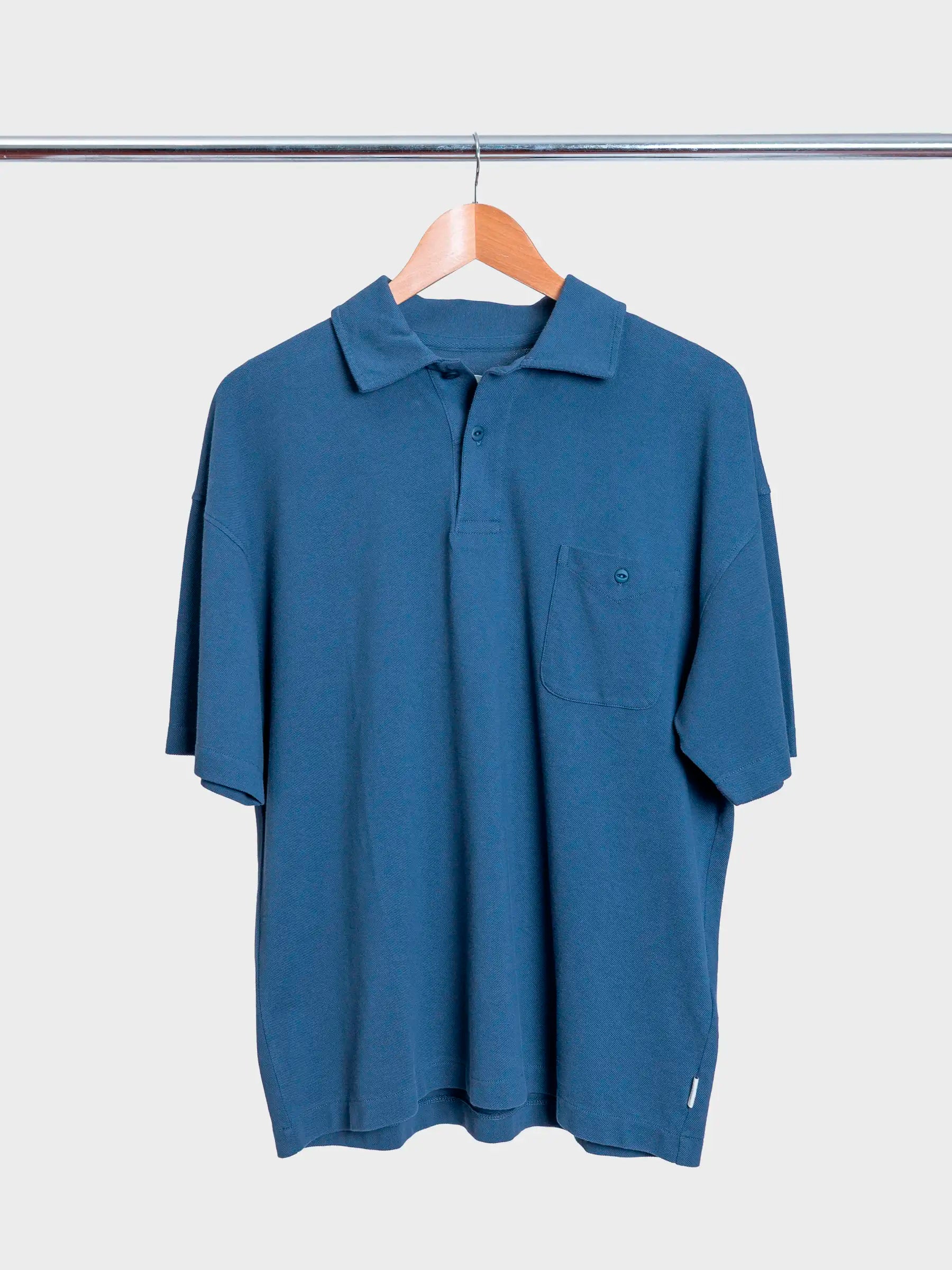 Dunn Polo in Navy Cotton Pique