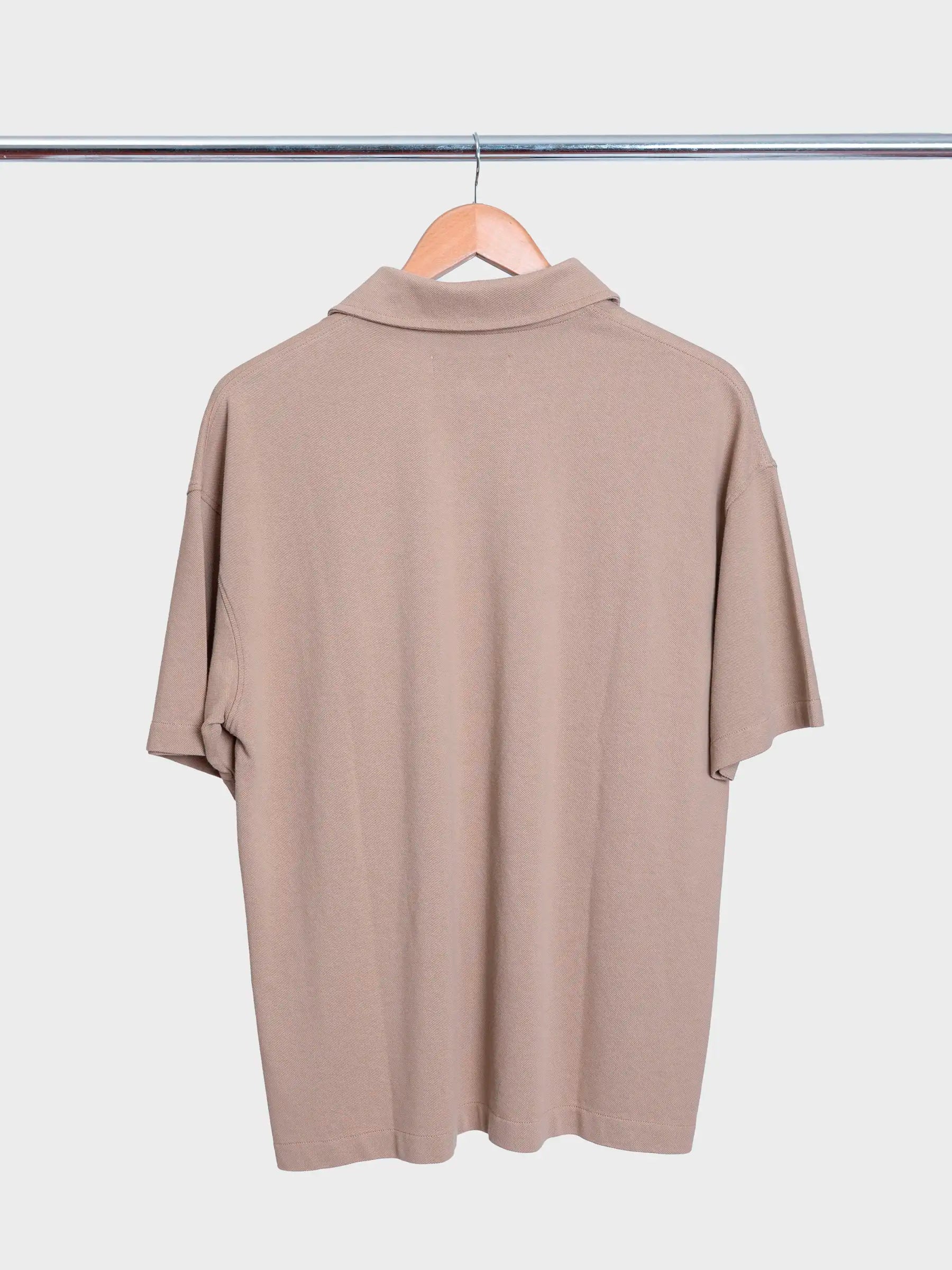 Dunn Polo in Tan Cotton Pique