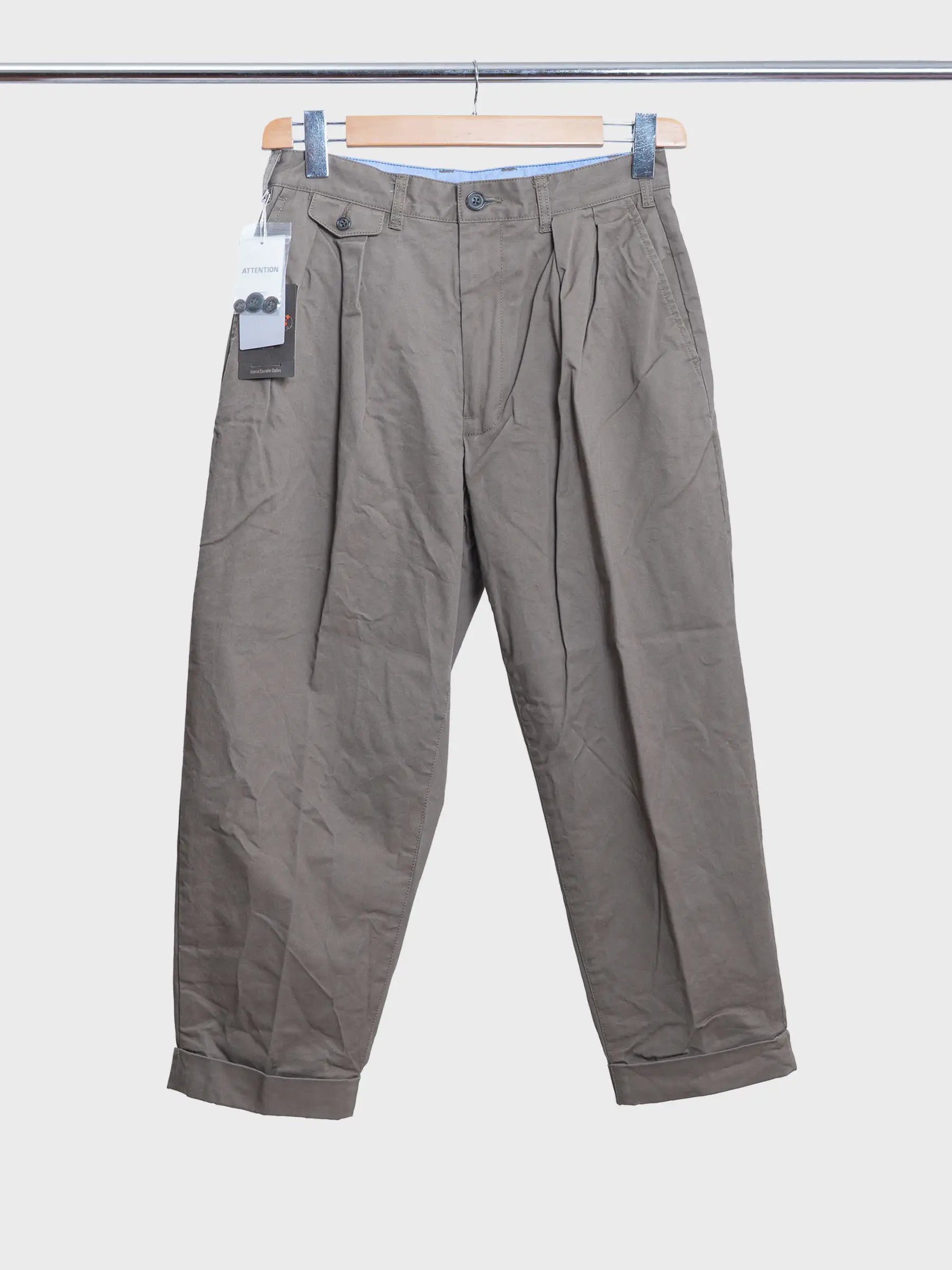 2 Pleats Twill Olive