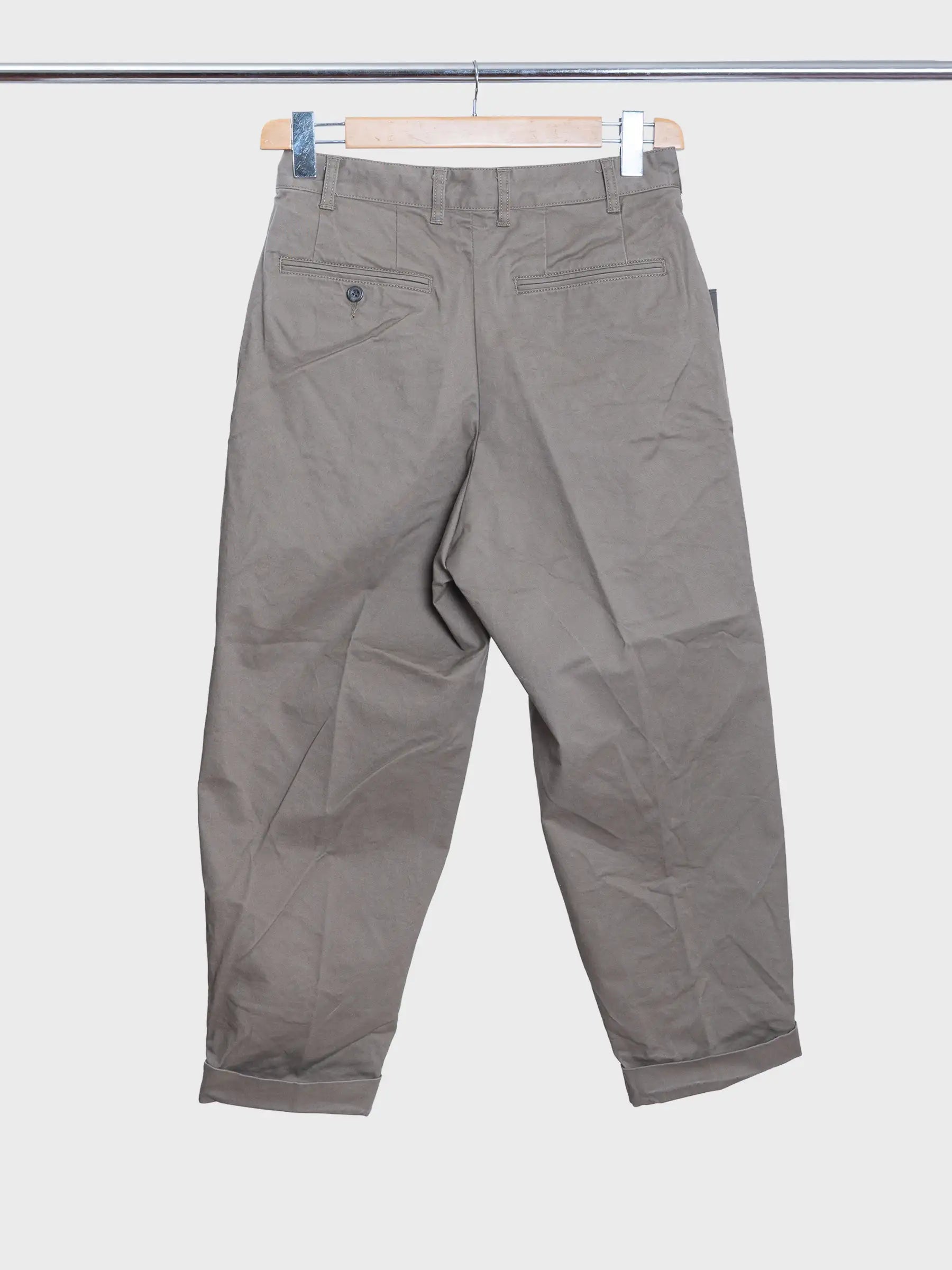 2 Pleats Twill Olive