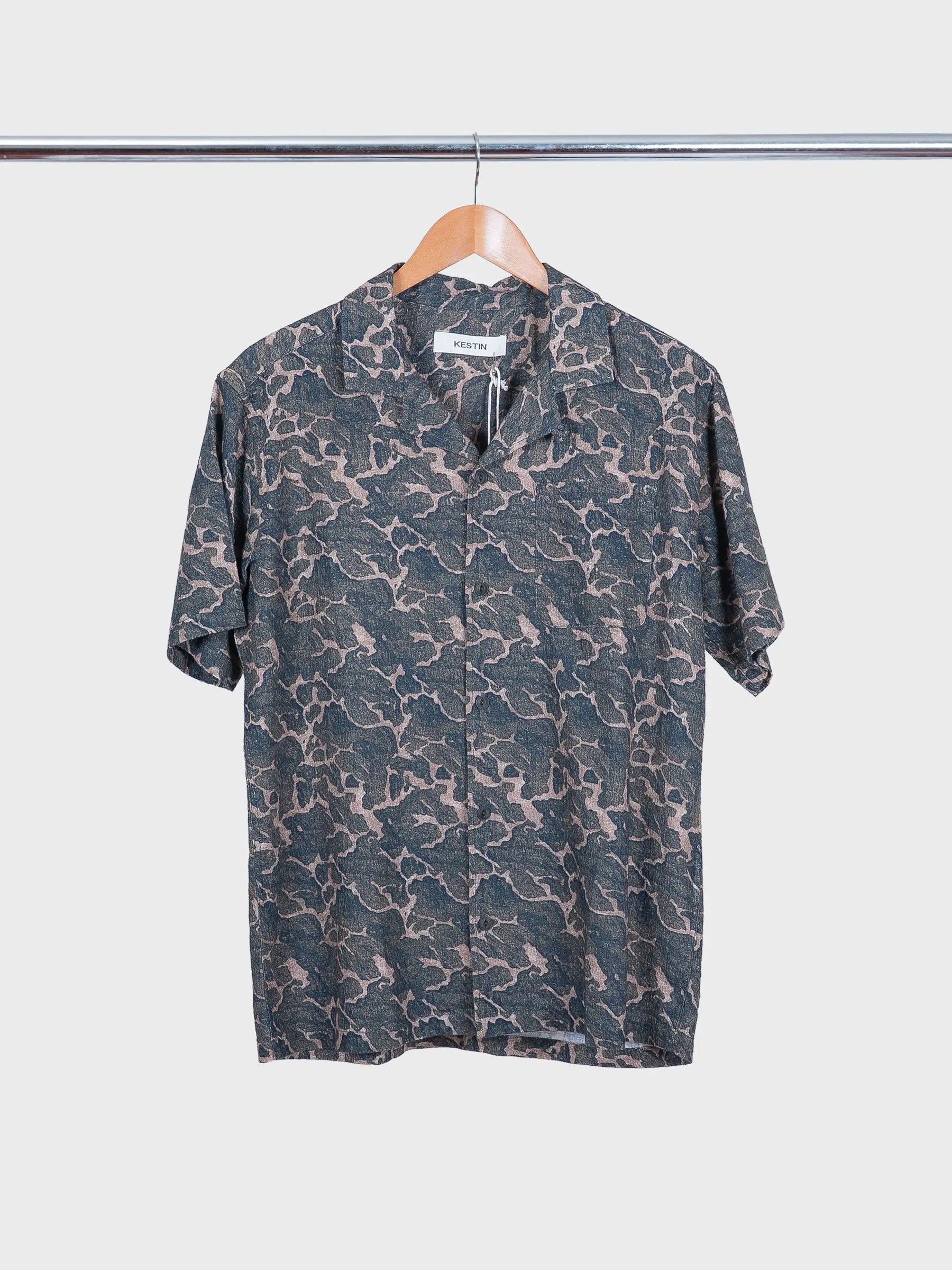 Crammond Shirt Landscape Print Olive