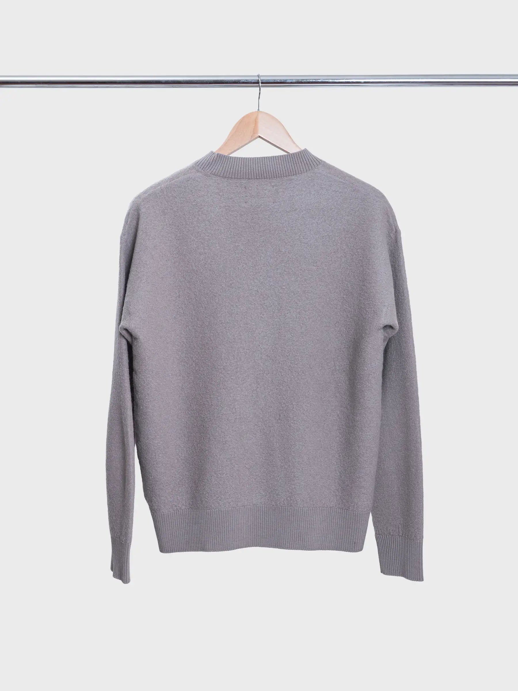 Rom Boiled Wool Crewneck Walnut