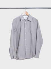 Algot Poplin Check Shirt Walnut