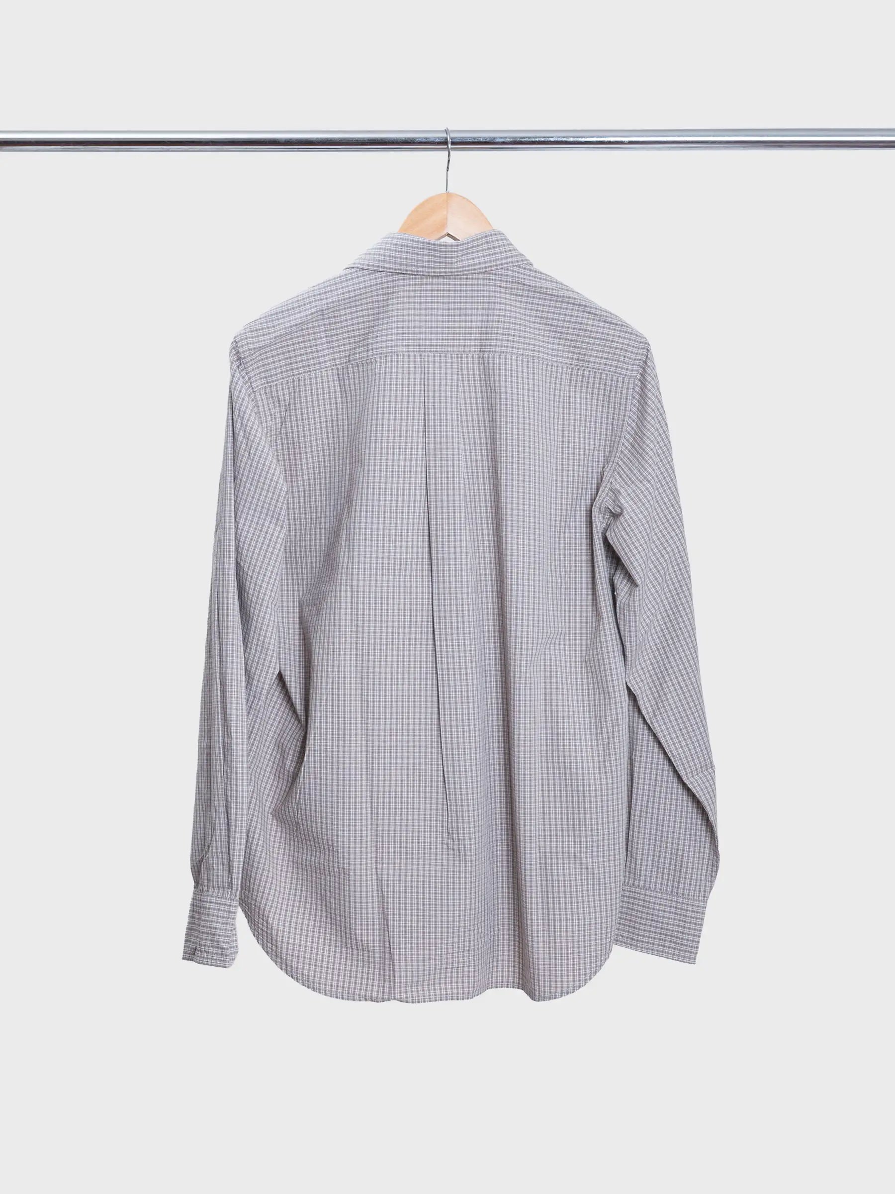 Algot Poplin Check Shirt Walnut