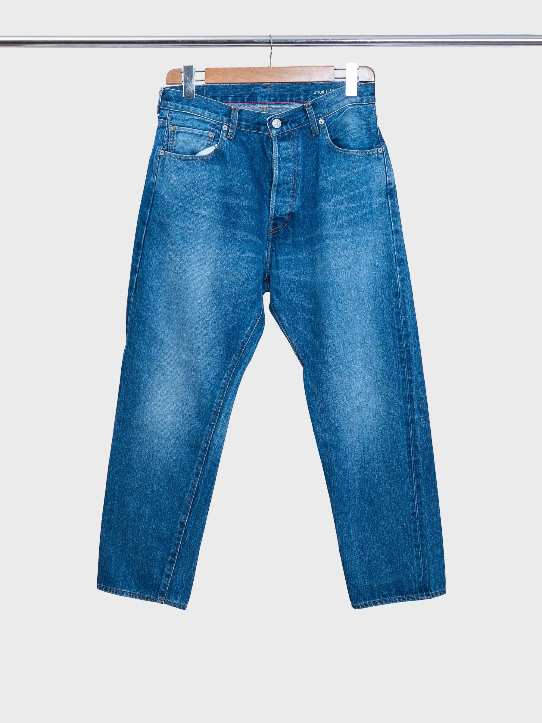 108usd Loose Ankle Denim Used Blue