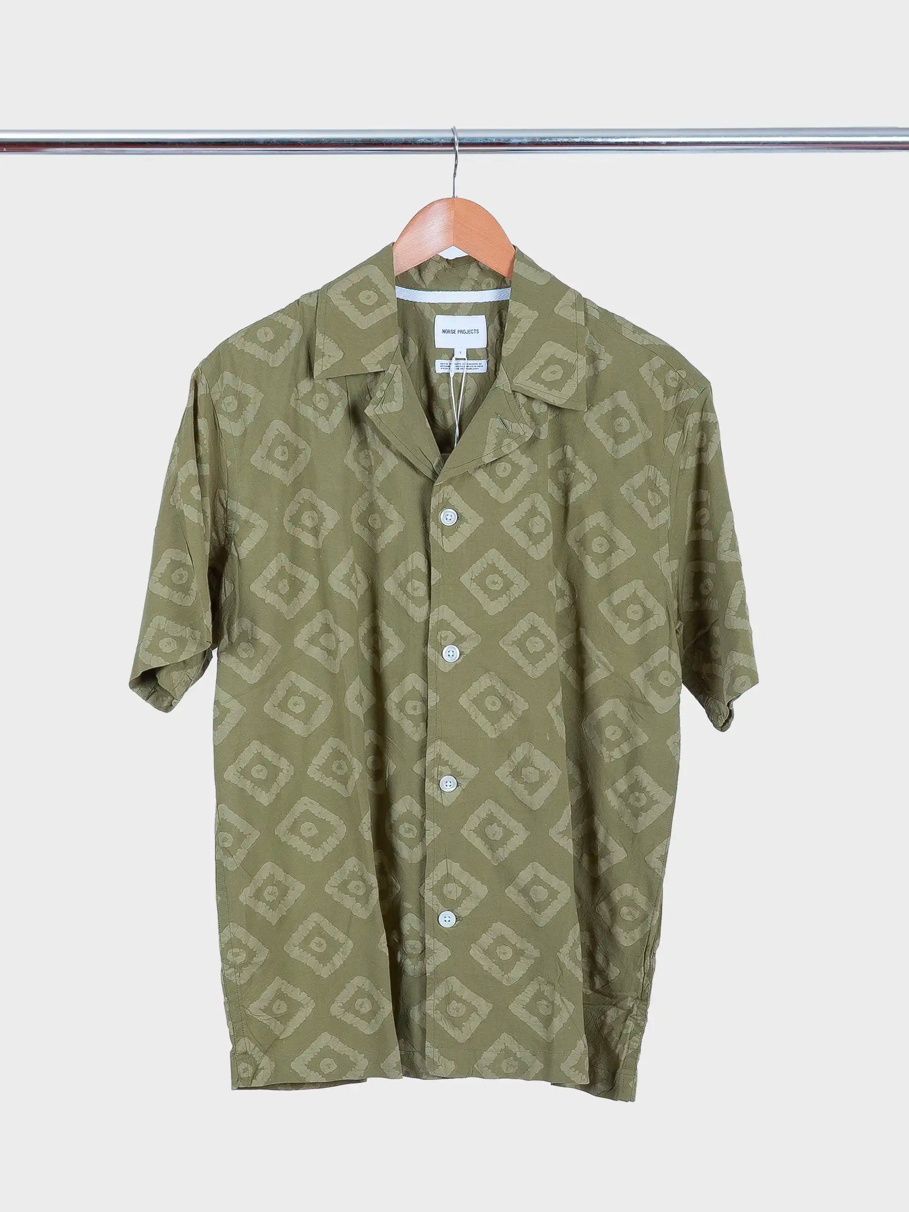 Mads Batik SS Shirt Moss Green
