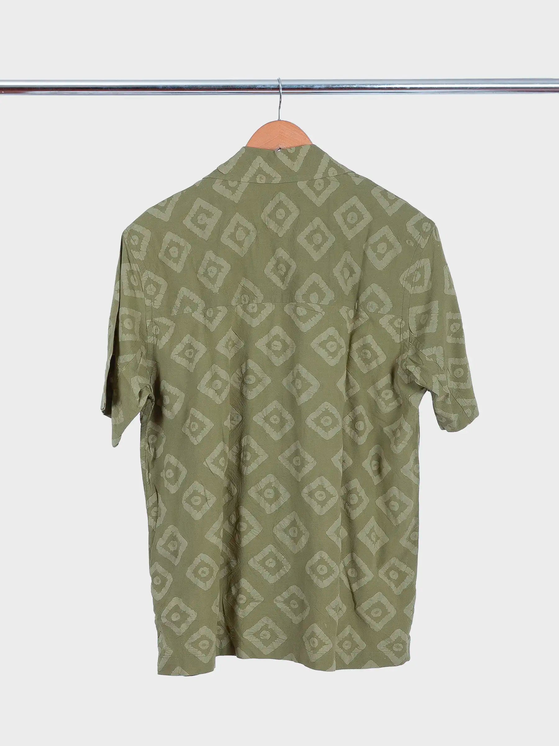Mads Batik SS Shirt Moss Green