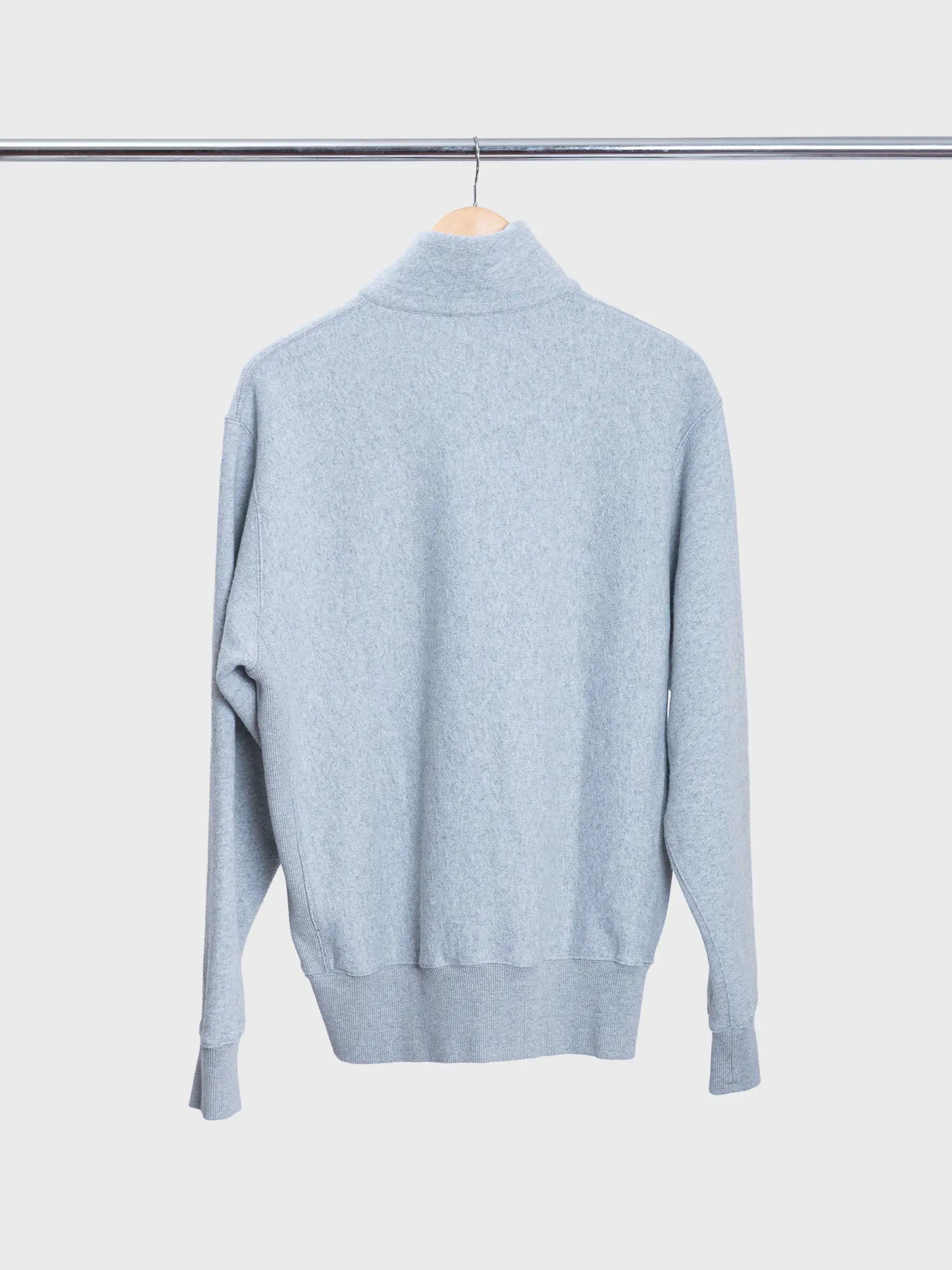 Ketel relaxed Cotton Half Zip Sweater Grey Melange