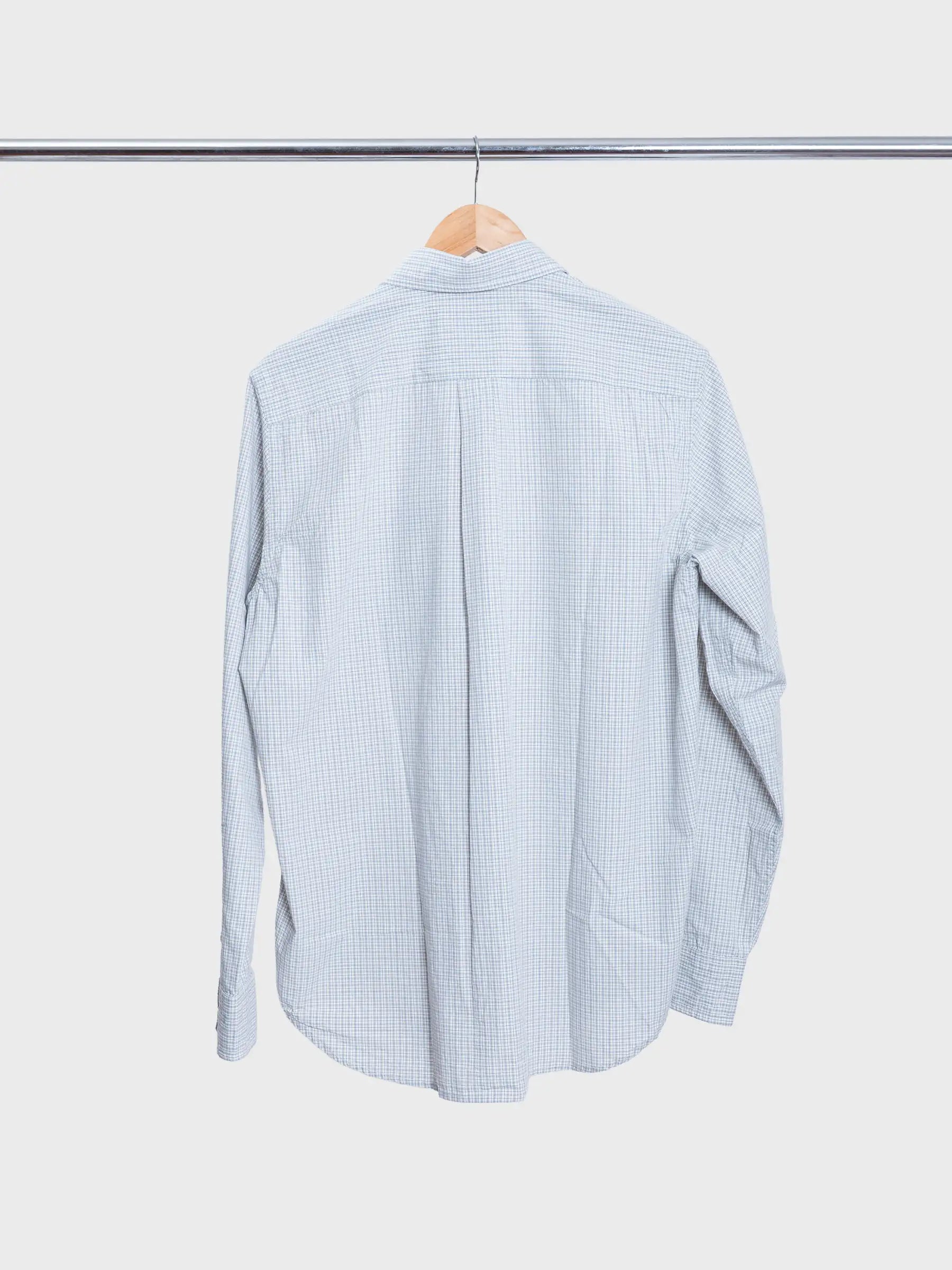 Algot Poplin Check Shirt Oatmeal
