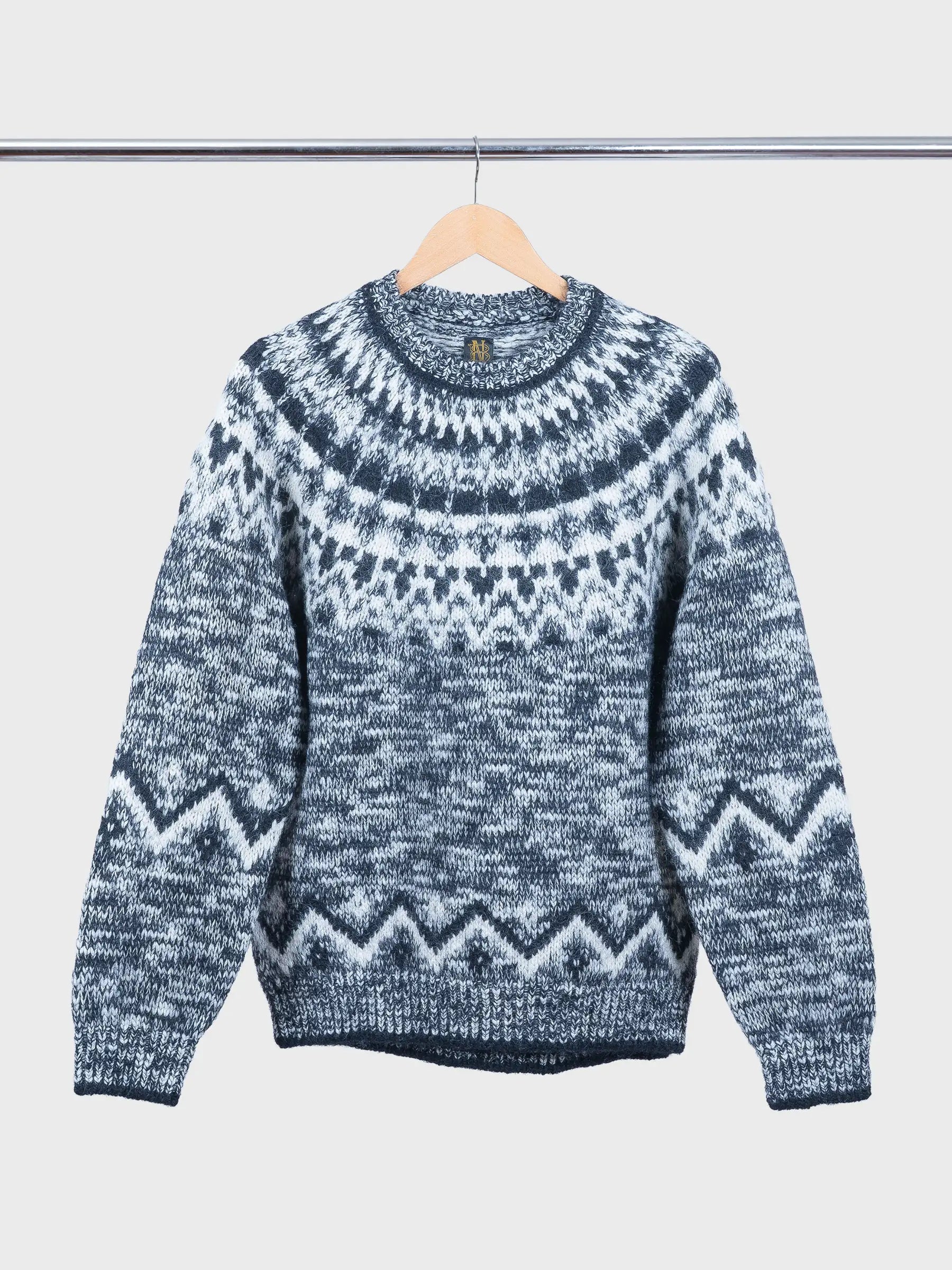 Mohair Nordic Crew Neck Black