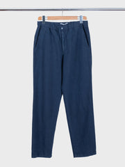 Ezra Relaxed Cotton Linen Trouser Dark Navy