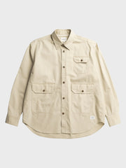 Espevik Faded PIigment  Dyed Oversize Utility Shirt Tan
