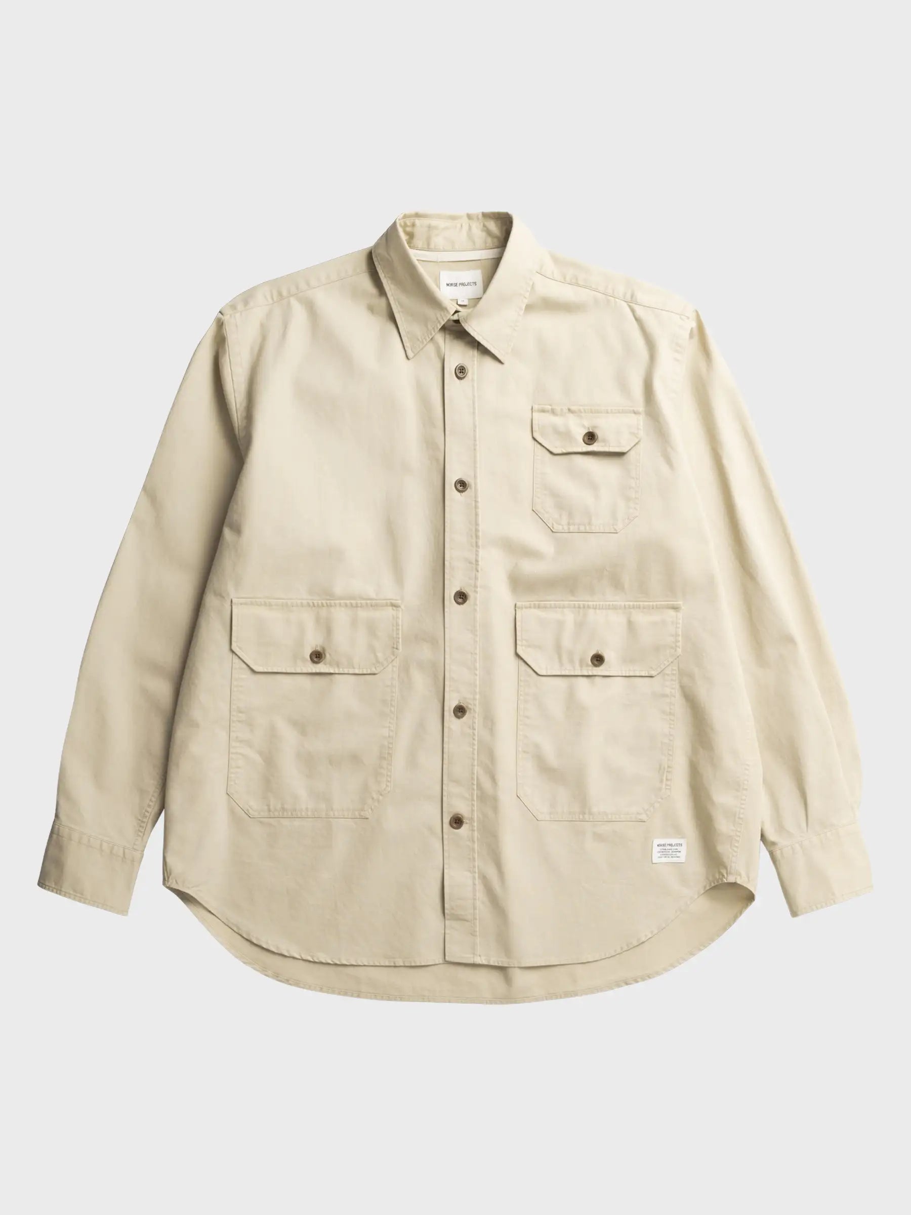 Espevik Faded PIigment  Dyed Oversize Utility Shirt Tan