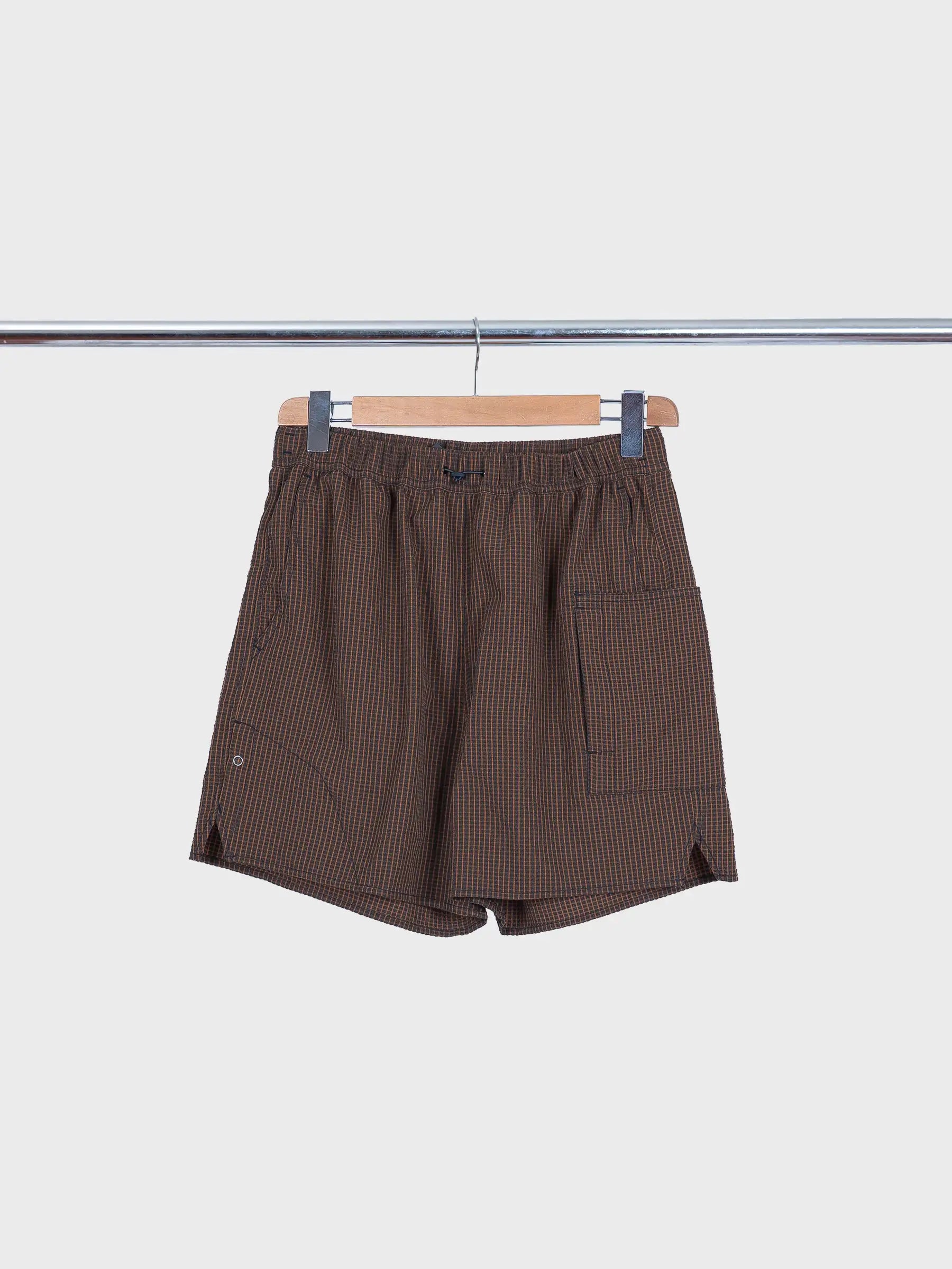 Orion Short Micro Check Off Black Ginger