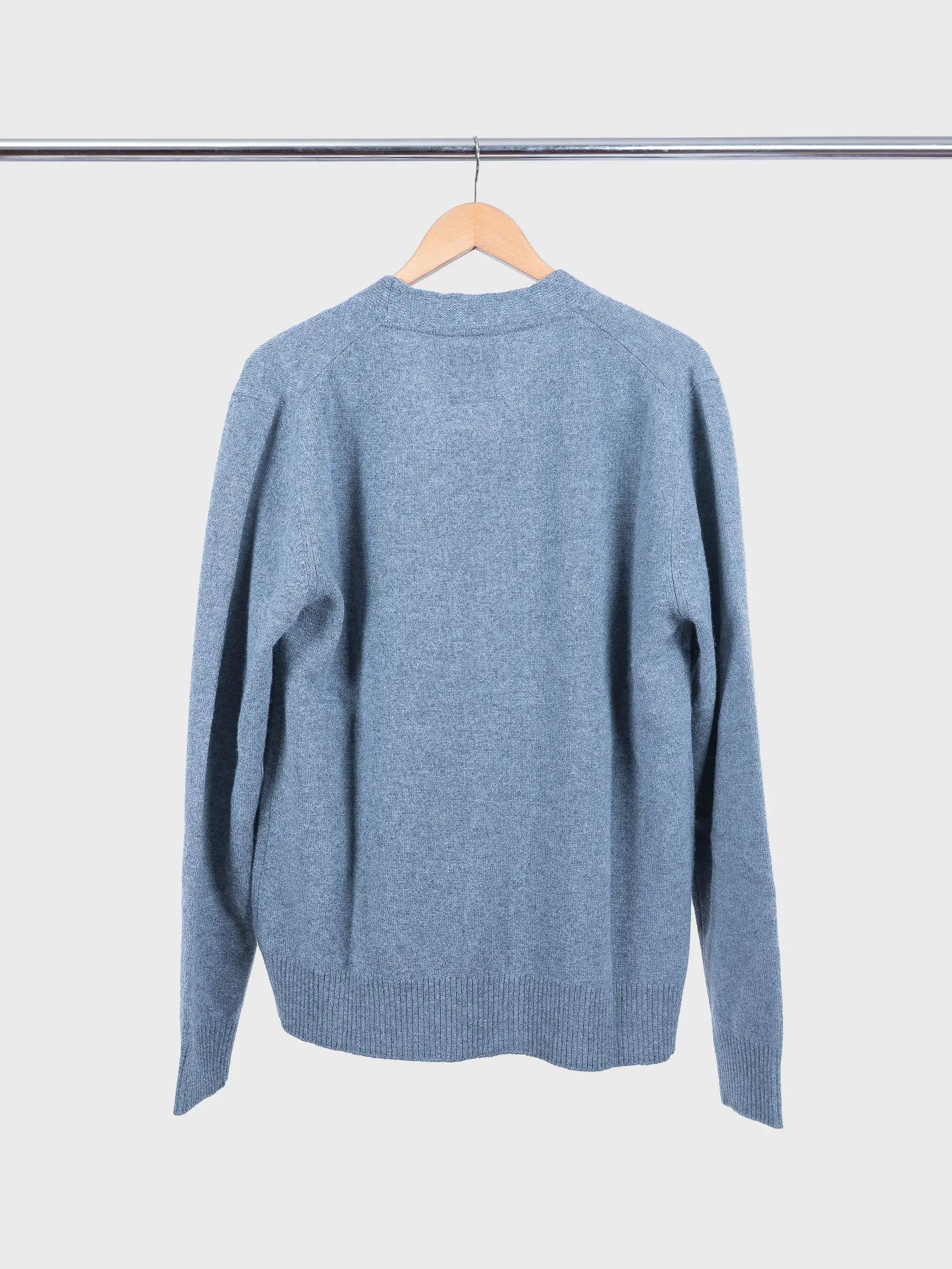 Norse Standard Merino Lambswool Cardigan Grey Melange