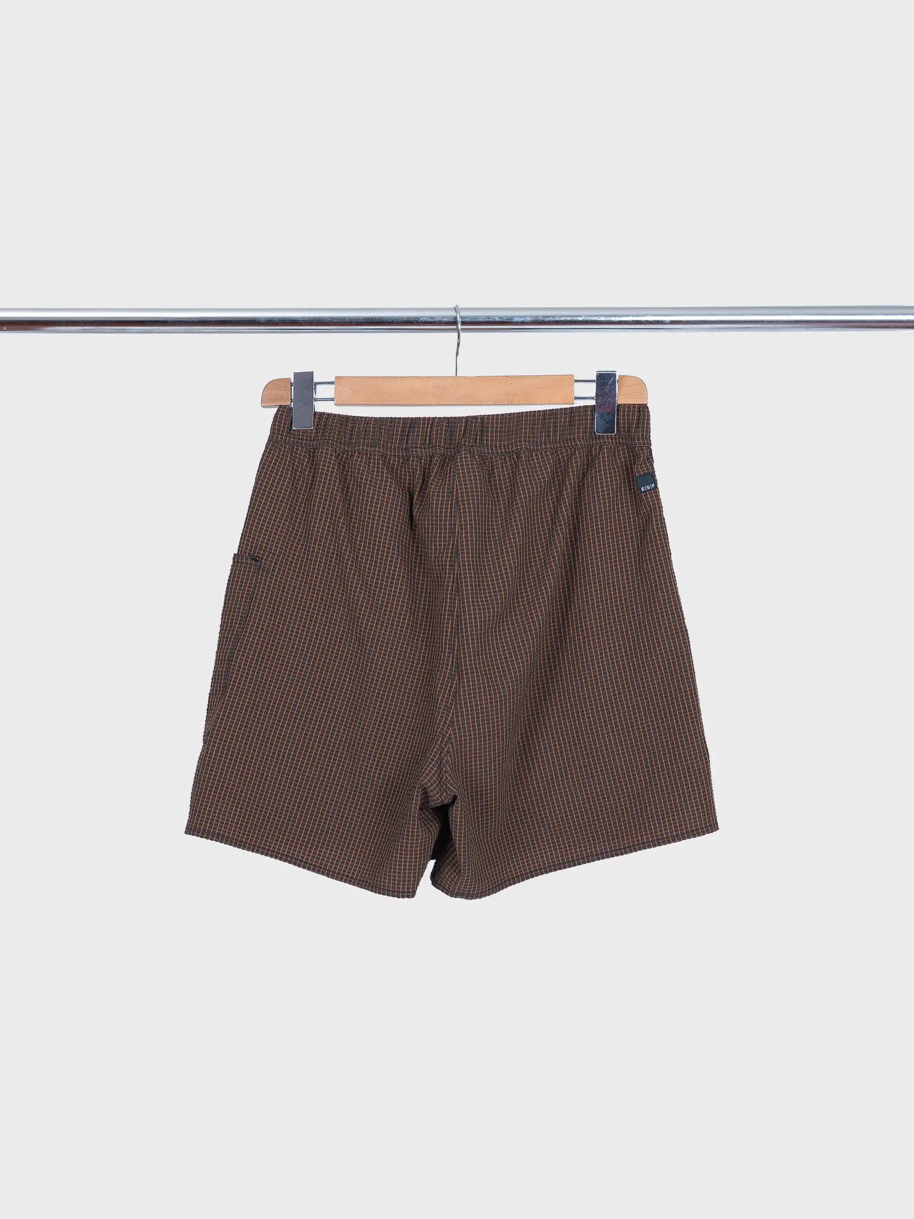 Orion Short Micro Check Off Black Ginger