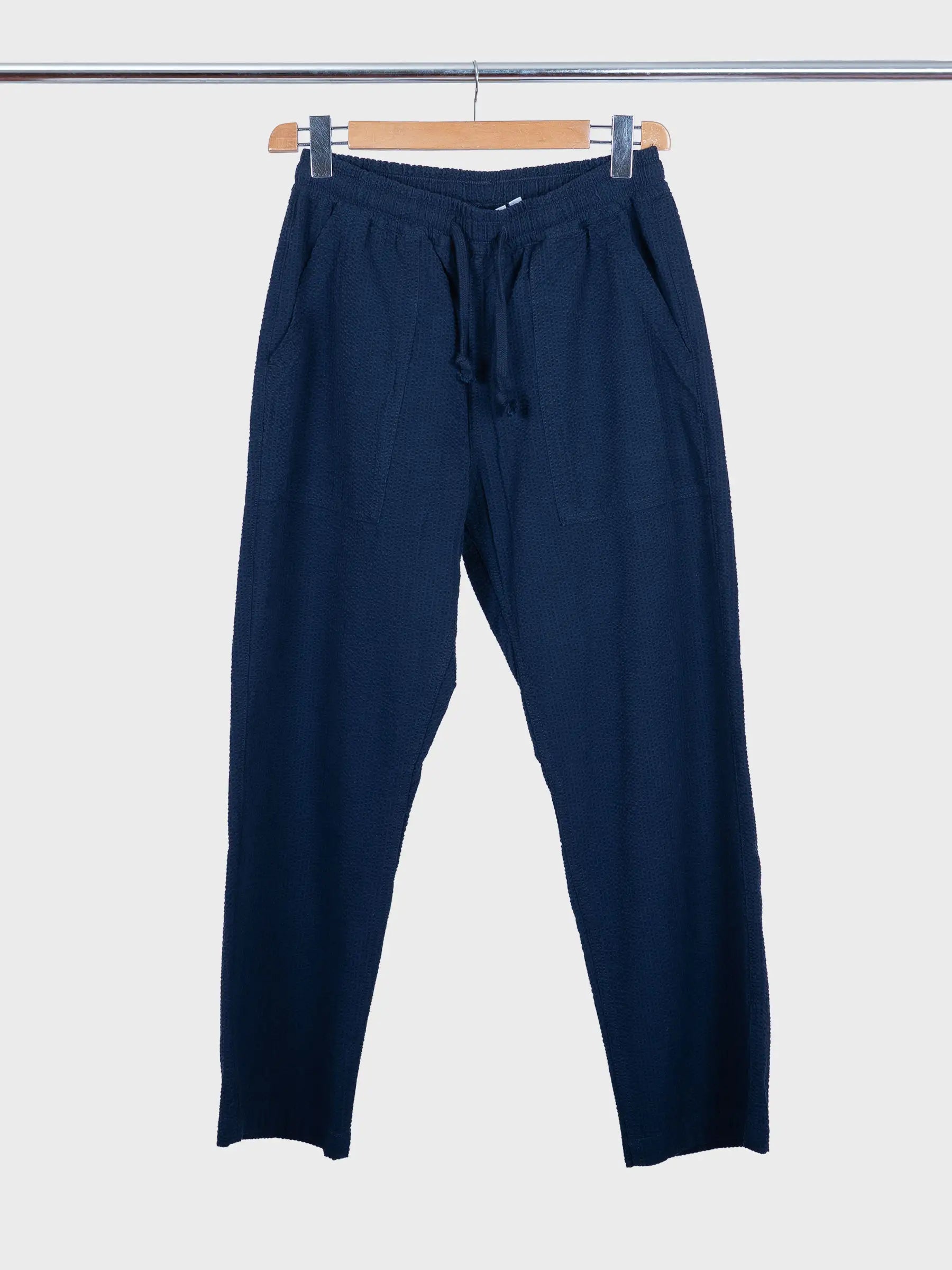 Seersucker Chef Pants Dark Navy