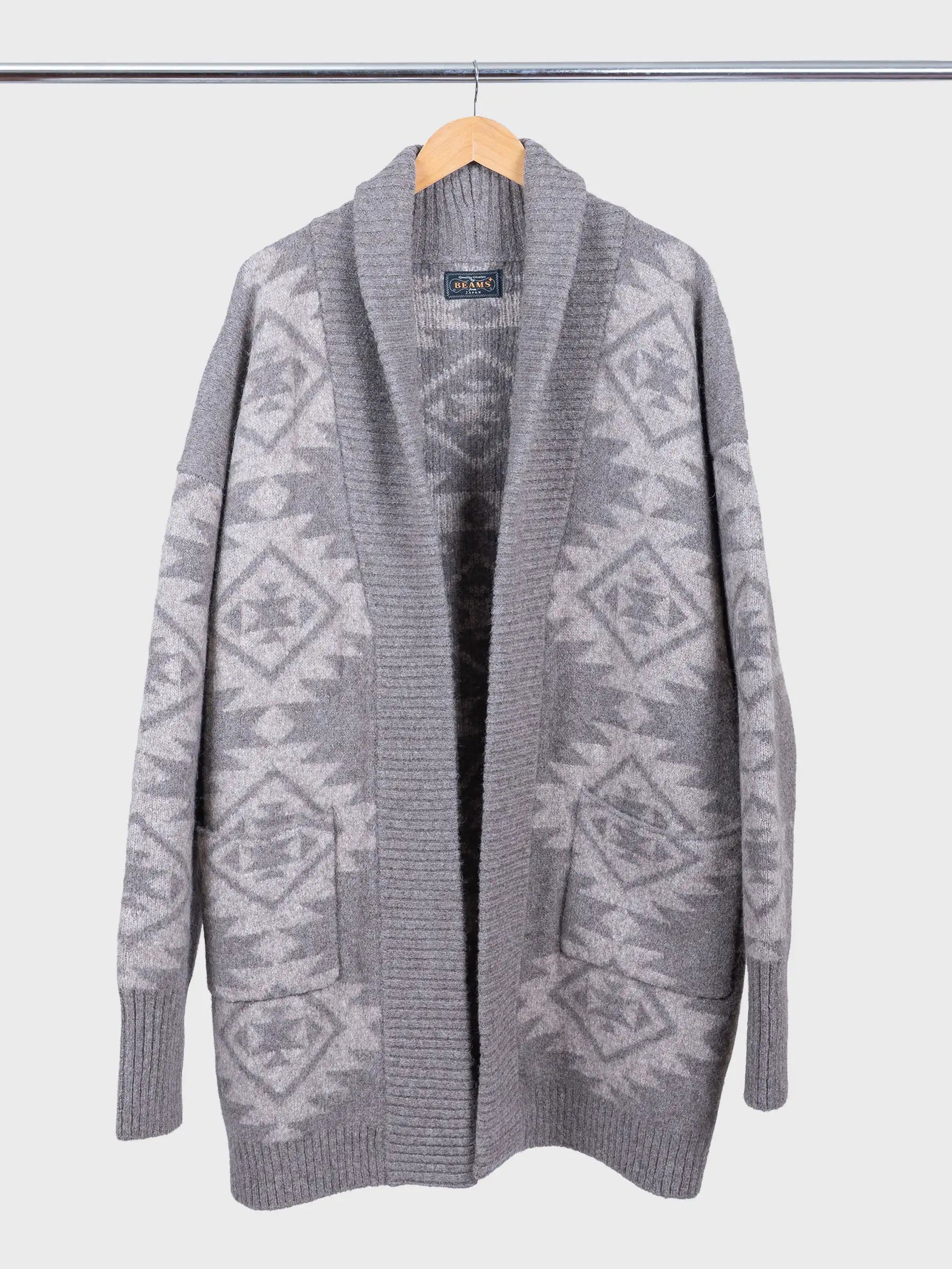 Gown Native Pattern Jacquard Beige