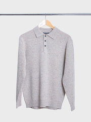 Knit Polo 9G Nep Beige