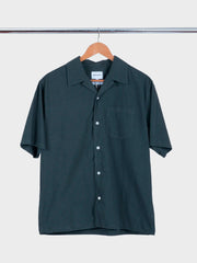 Carsten Cotton Tencel Shirt Black Olive