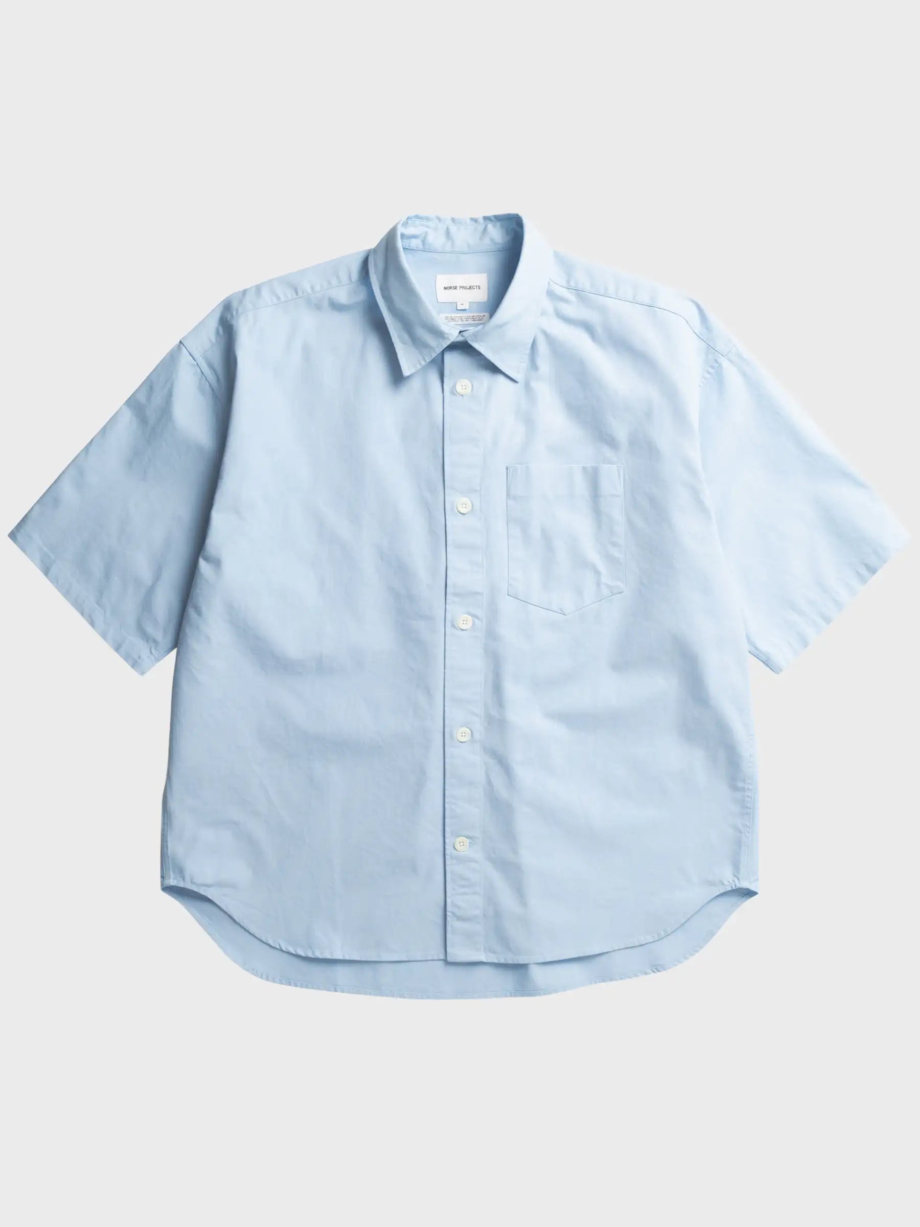 Espevik oversized Faded PIigment Dyed SS Shirt Light Blue