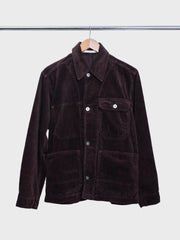 Folke Wilde Wale Corduroy Chore Jacket Espresso