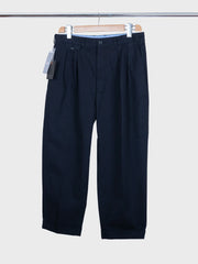 2 Pleats Twill Tapered Black