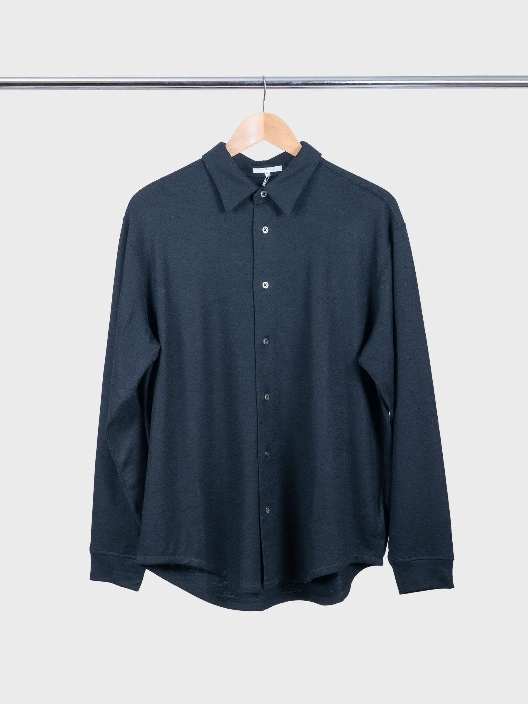 Wool Button Up Black