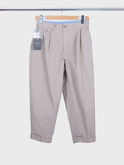 2 Pleats Twill Tapered Khaki