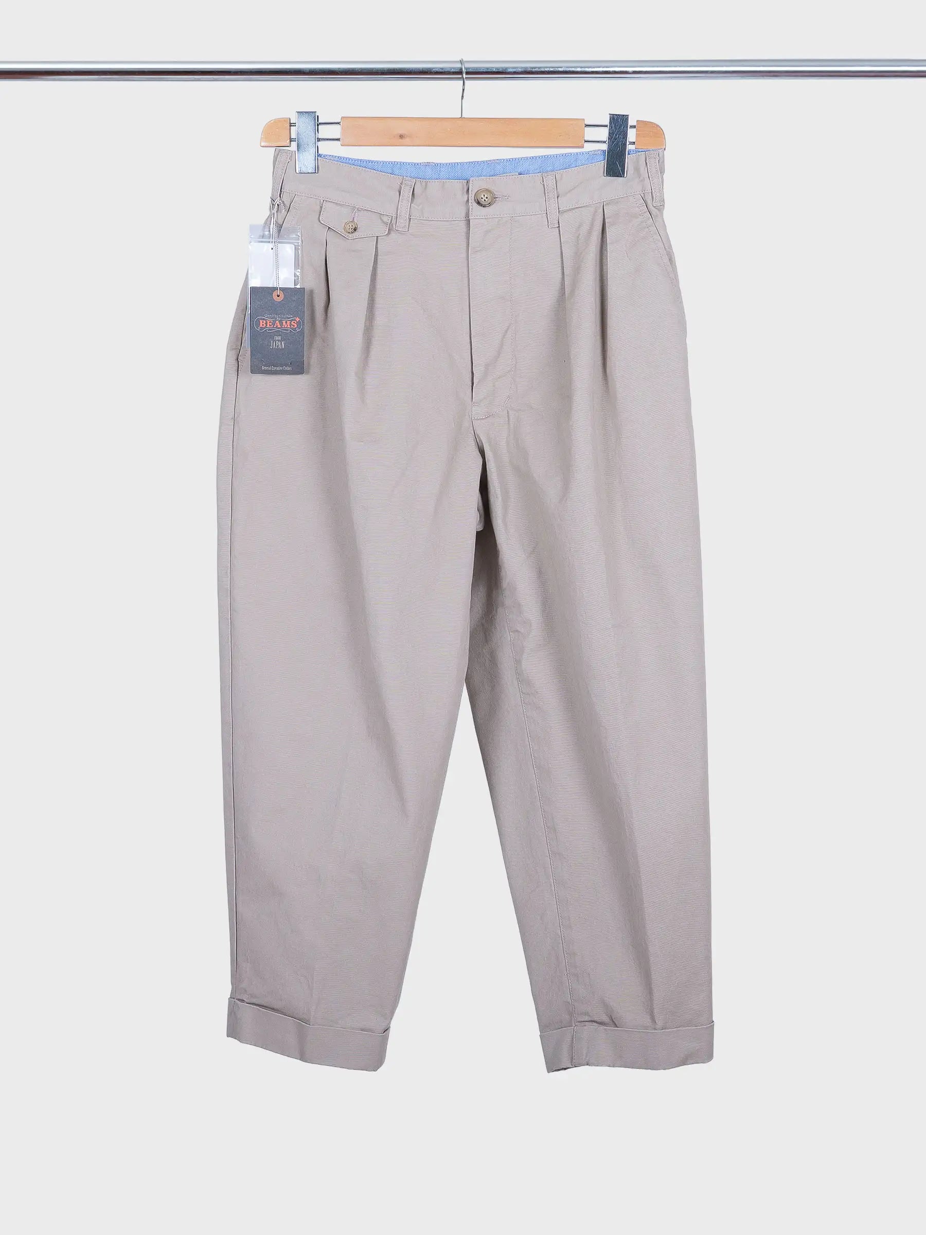 2 Pleats Twill Tapered Khaki