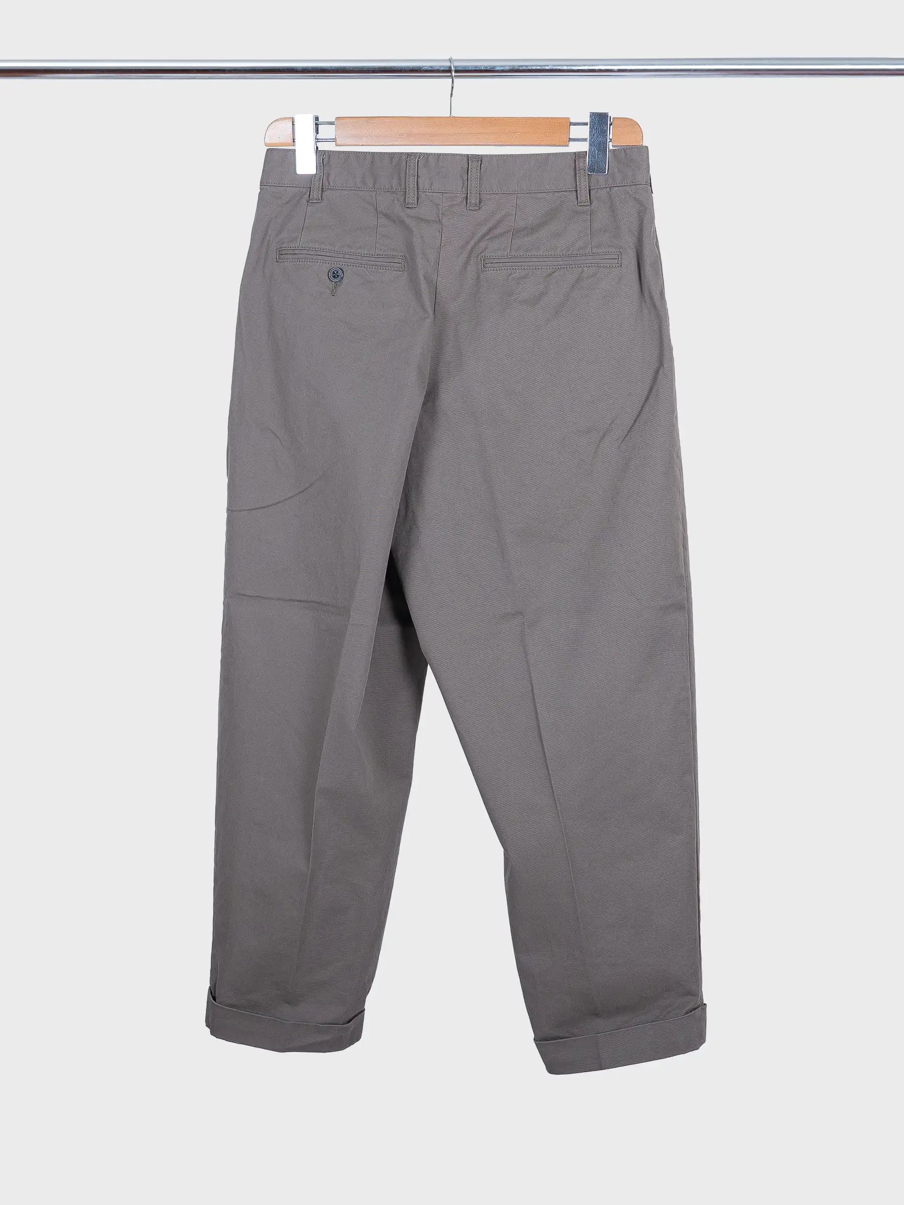 2 Pleats Twill Tapered Olive