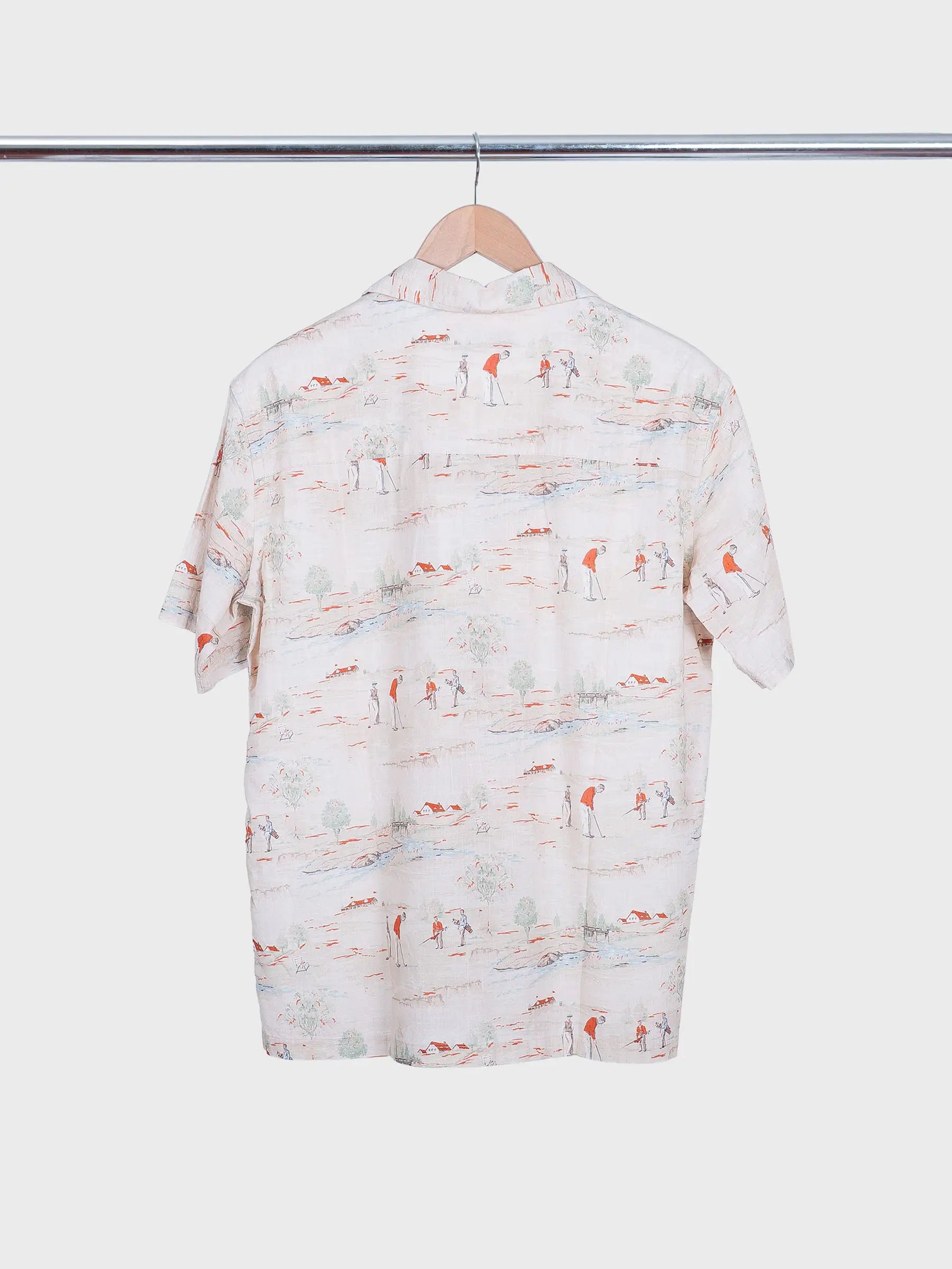 Crammond Shirt Golf Print Oatmeal