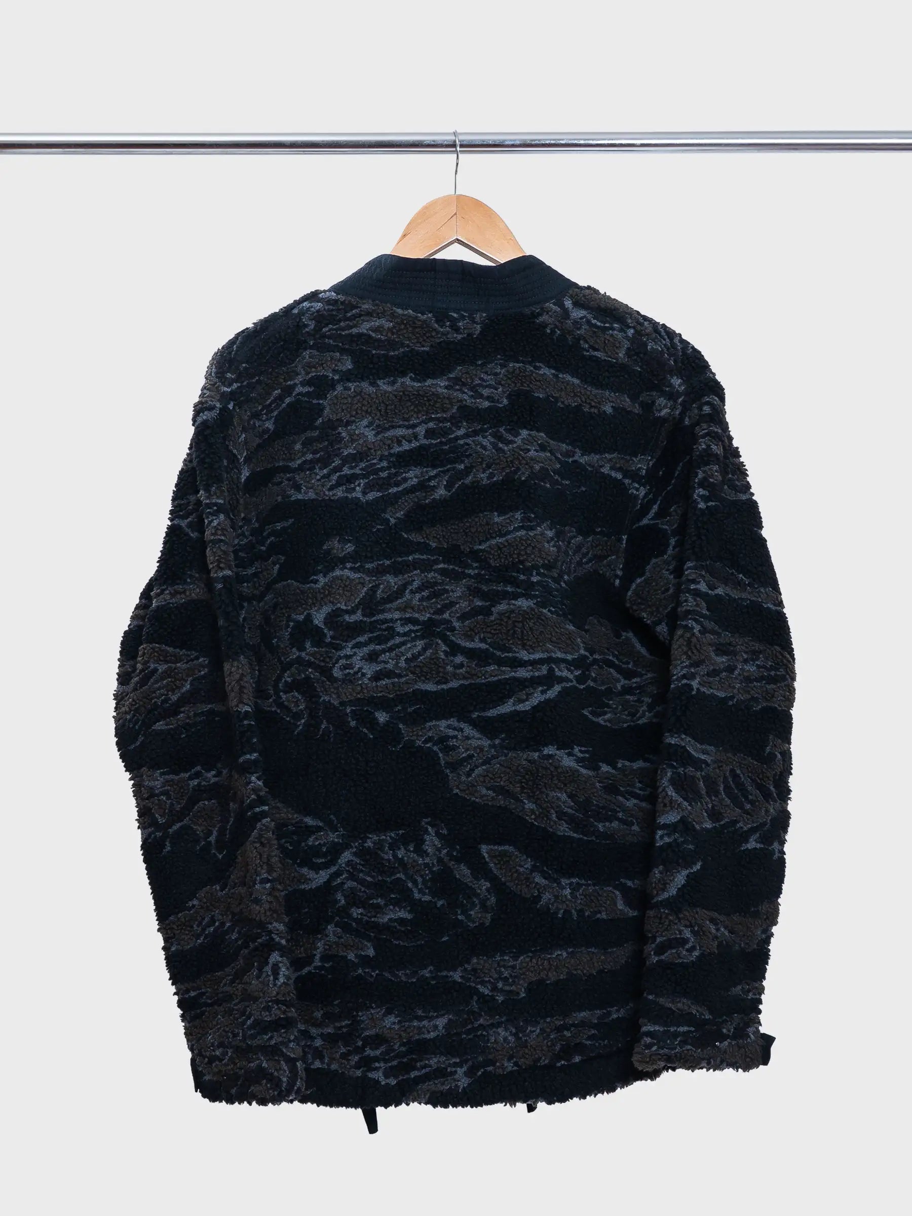 Bonsai Tigerstripe Fleece Kimono Subdued Night