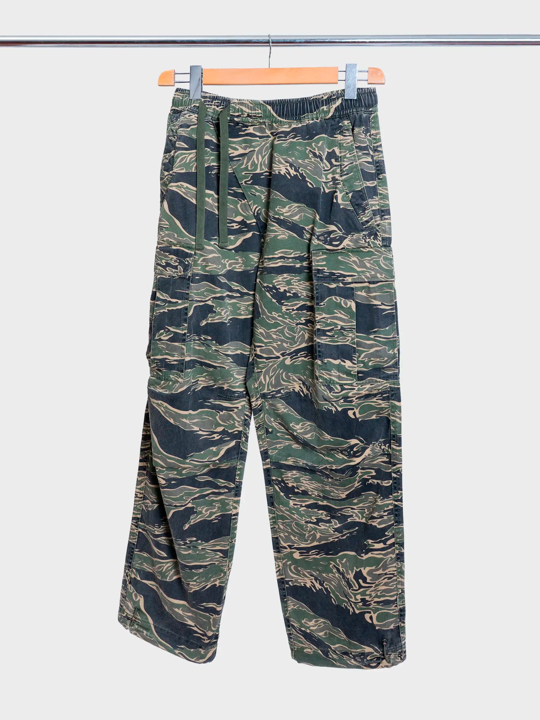 Tigerstripe Cargo Track Pants Mint Gold