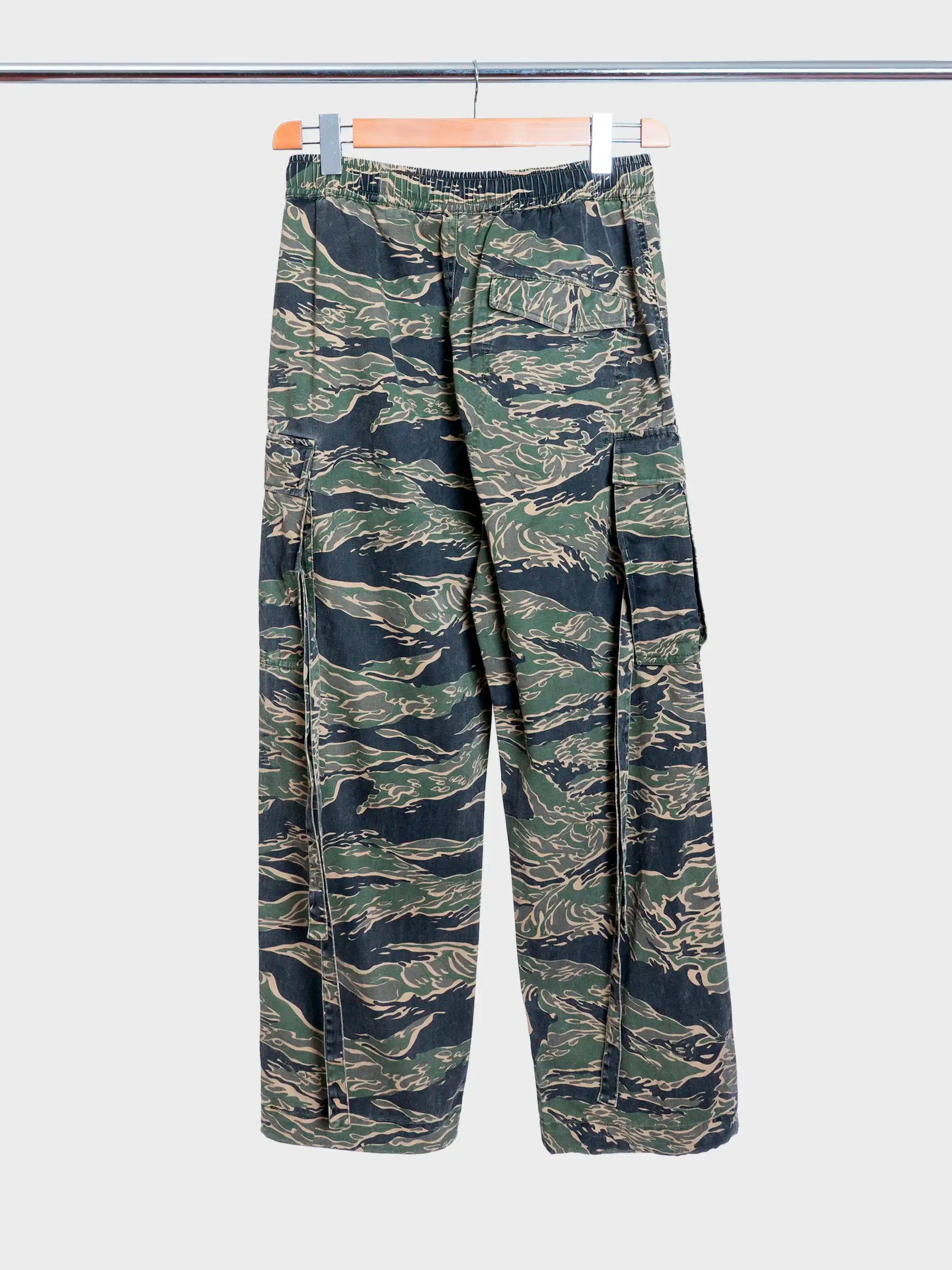 Tigerstripe Cargo Track Pants Mint Gold
