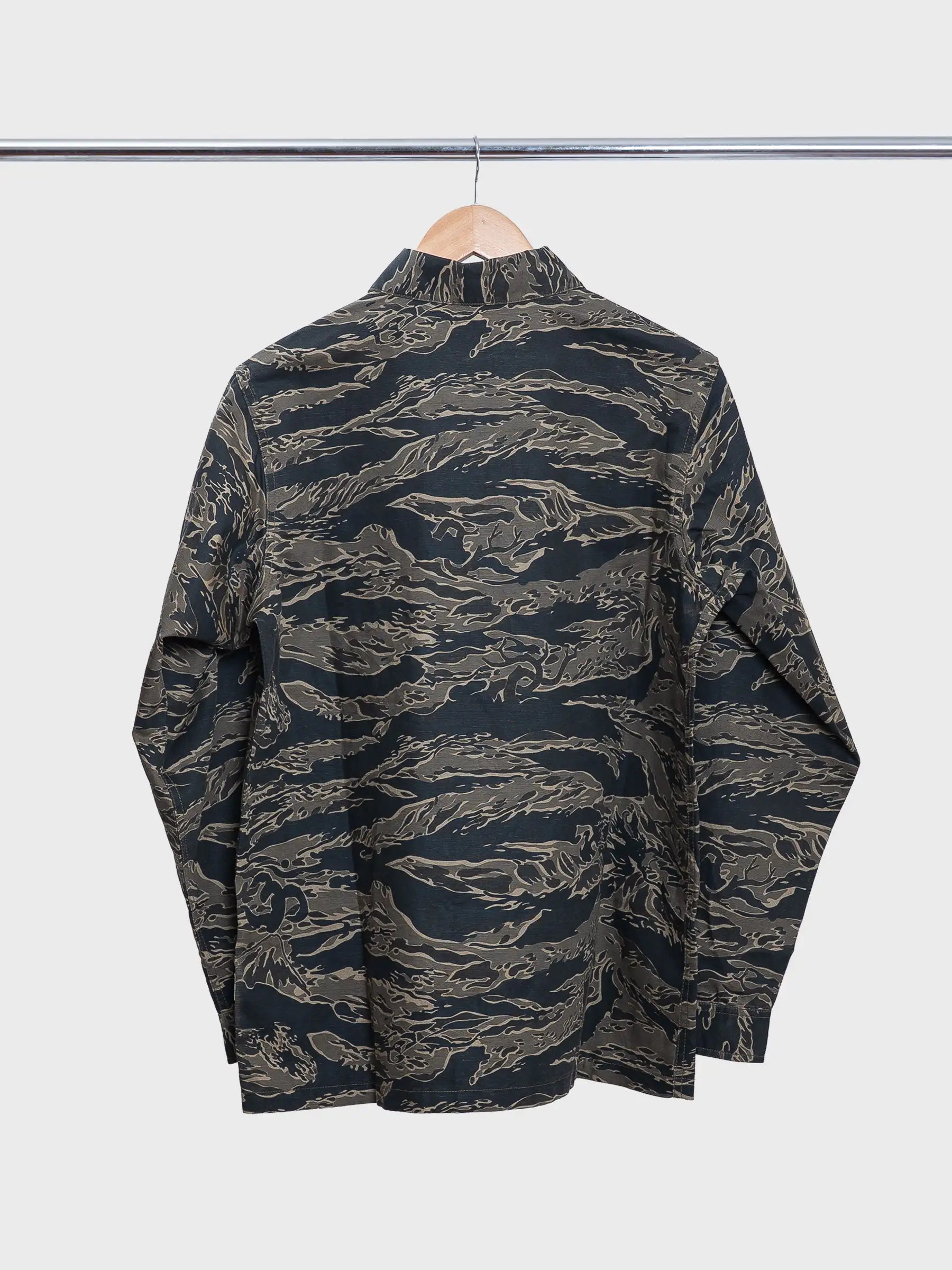 Bonsai Tigerstripe L/S Utility Shirt Mint Gold