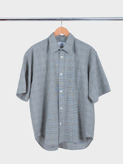 Mo Oversize Check SS Shirt Moss Green