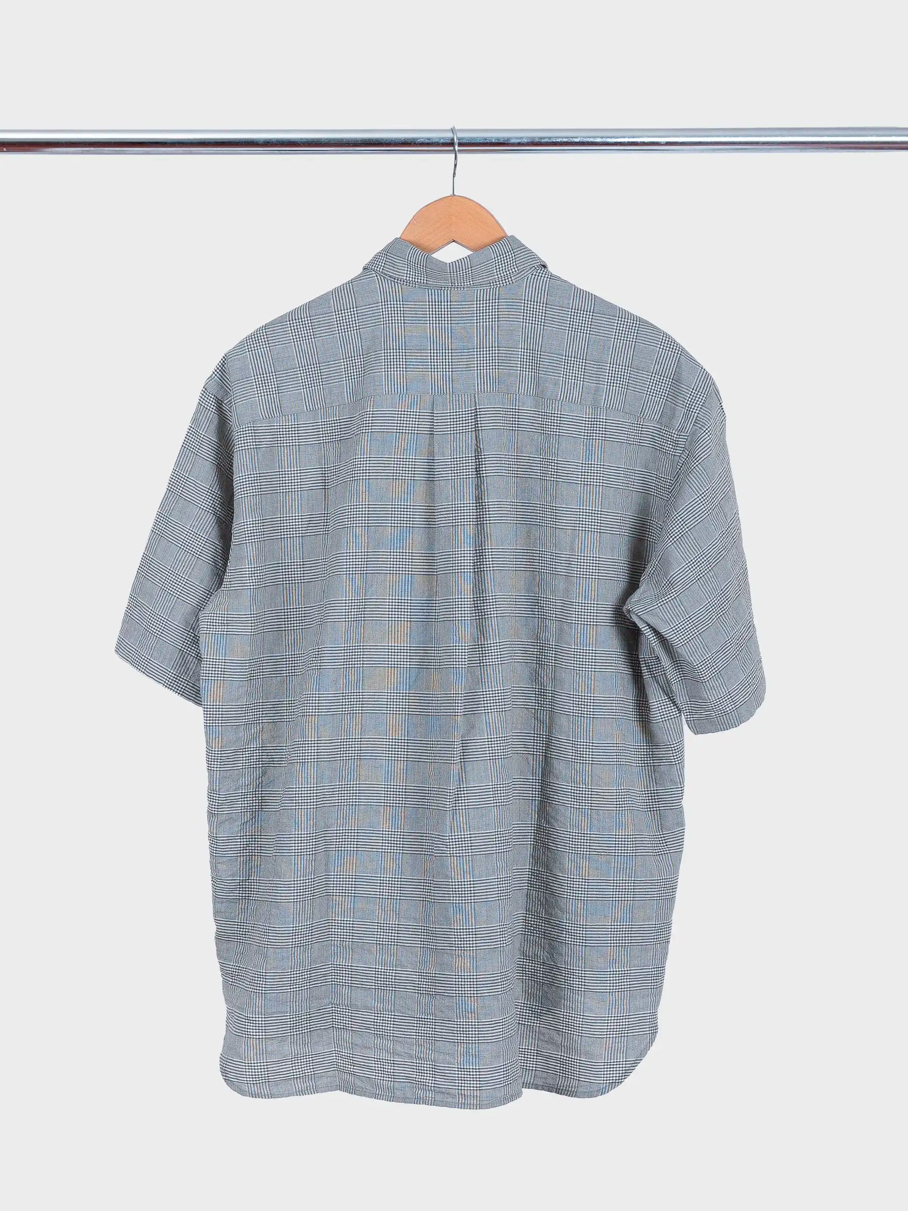 Mo Oversize Check SS Shirt Moss Green