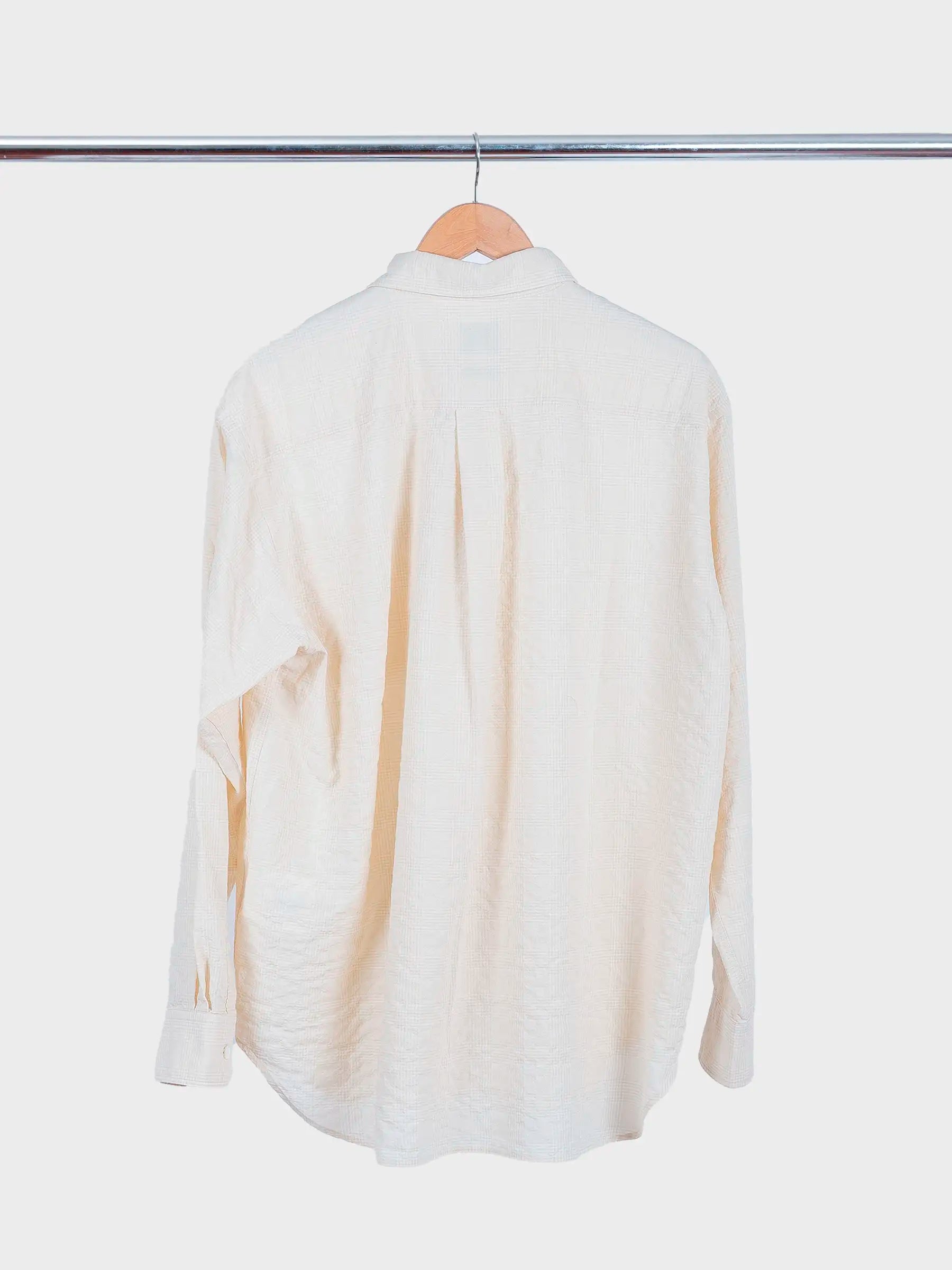 Mo Oversize Check LS Shirt Oatmeal