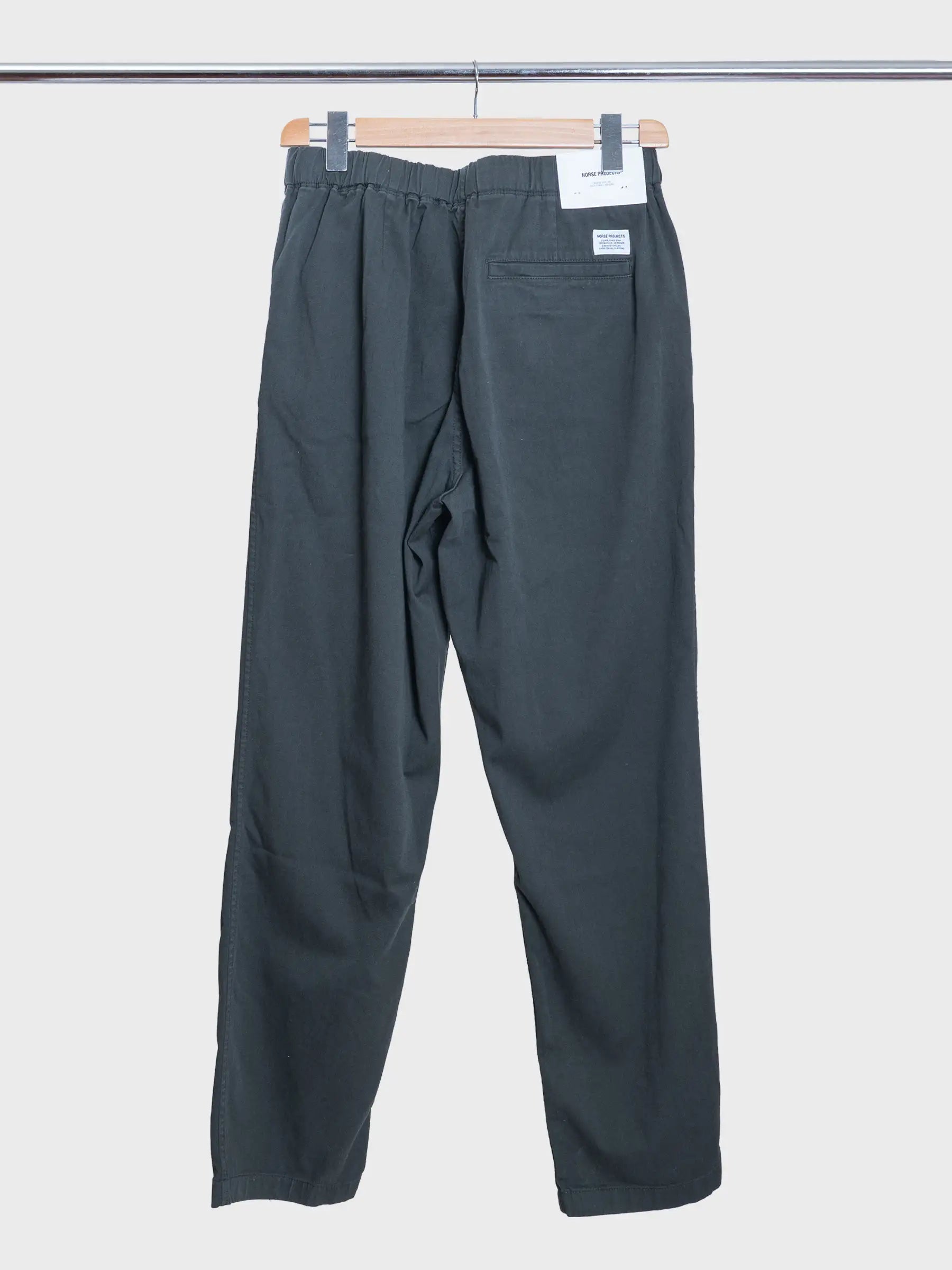 Ezra Relaxed Organic Stretch Twill Trousers Beech Green