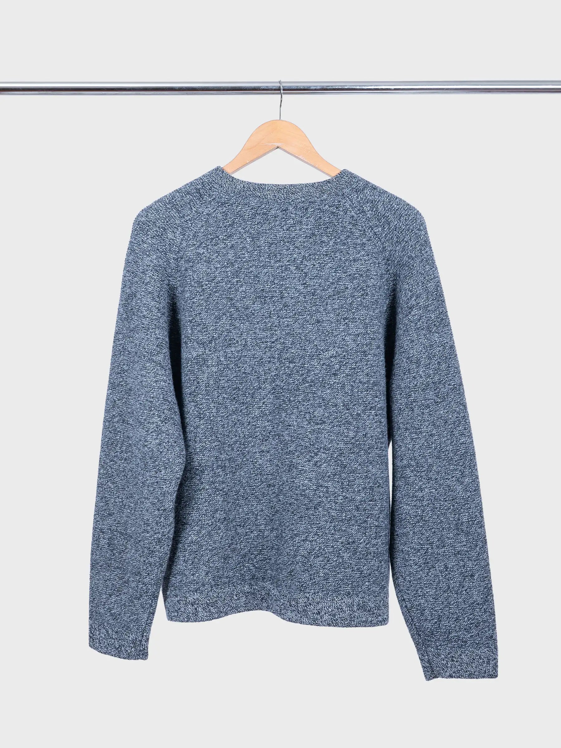 Wool link Zip Cardigan Black Twist