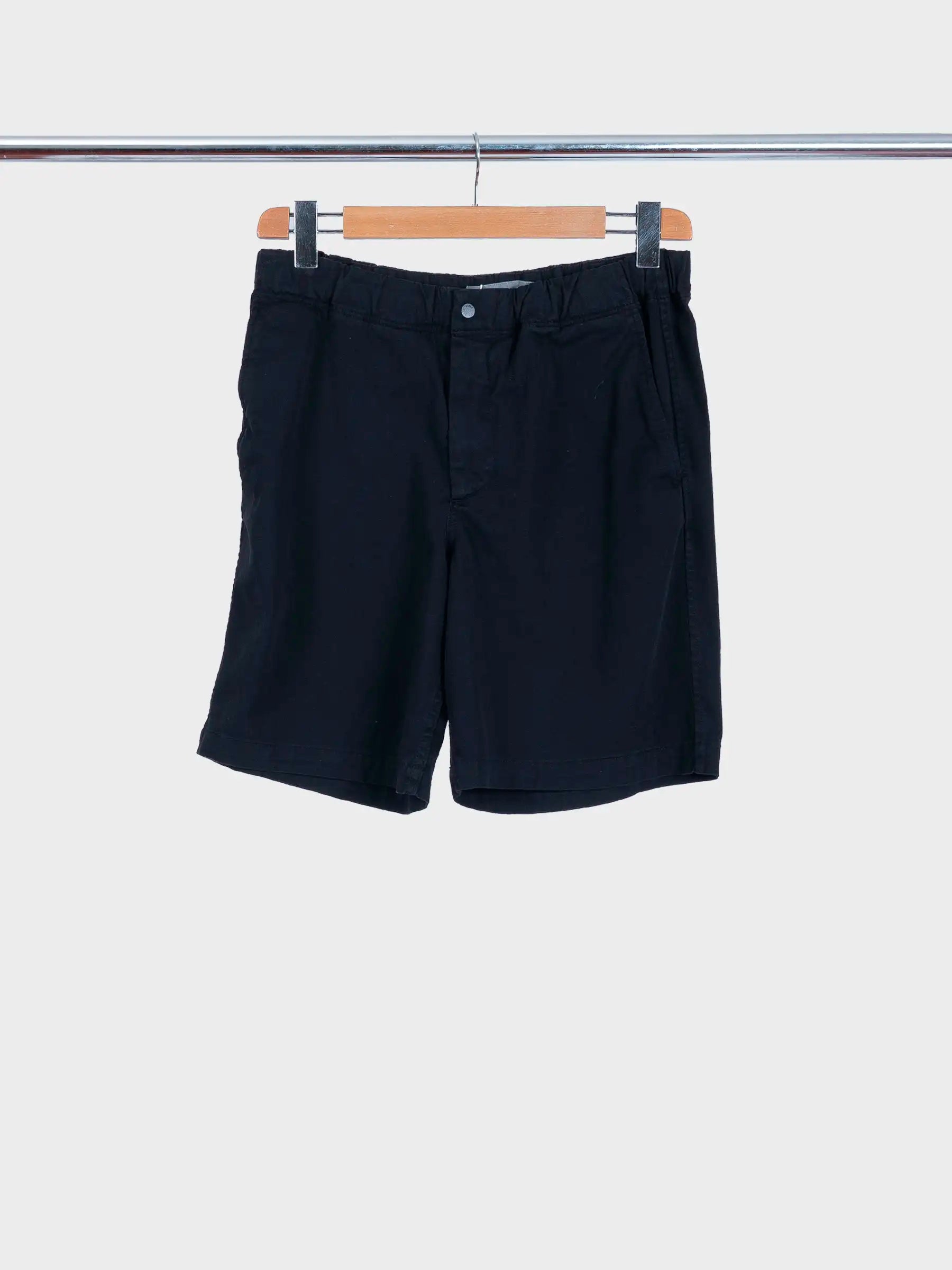 Ezra Relaxed Organic Stretch Twill Short Black