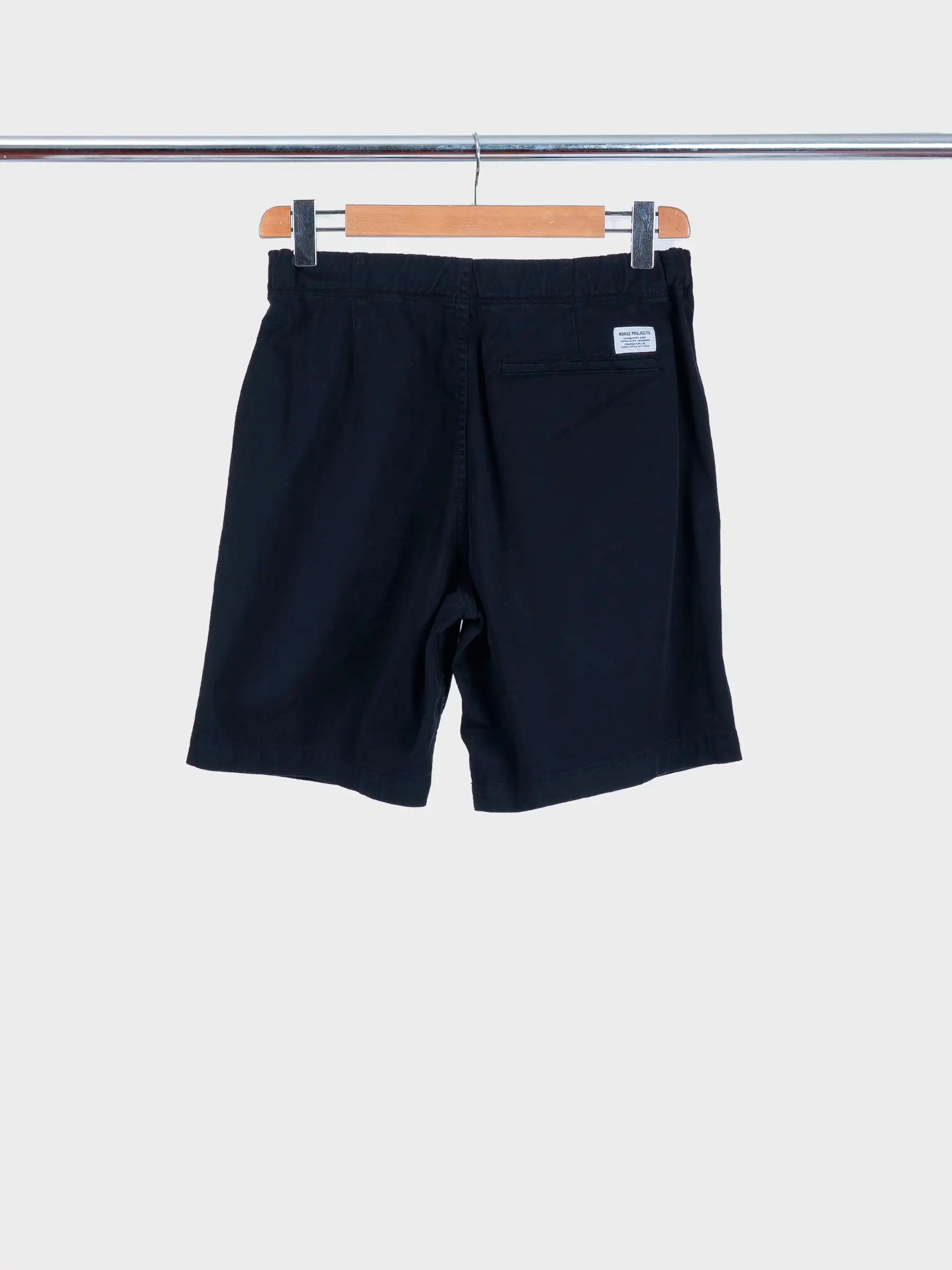 Ezra Relaxed Organic Stretch Twill Short Black