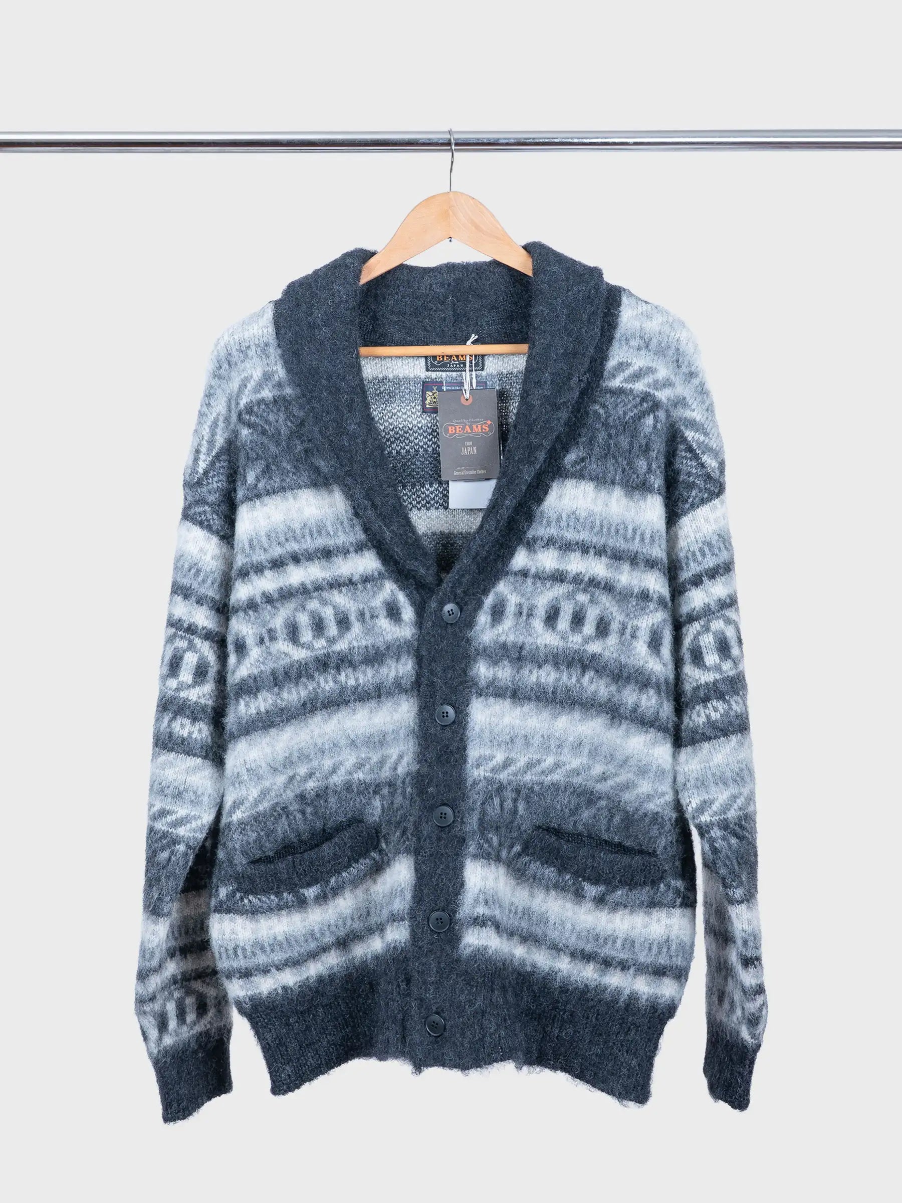 Shawl Collar Cardigan  Shaggy 3G