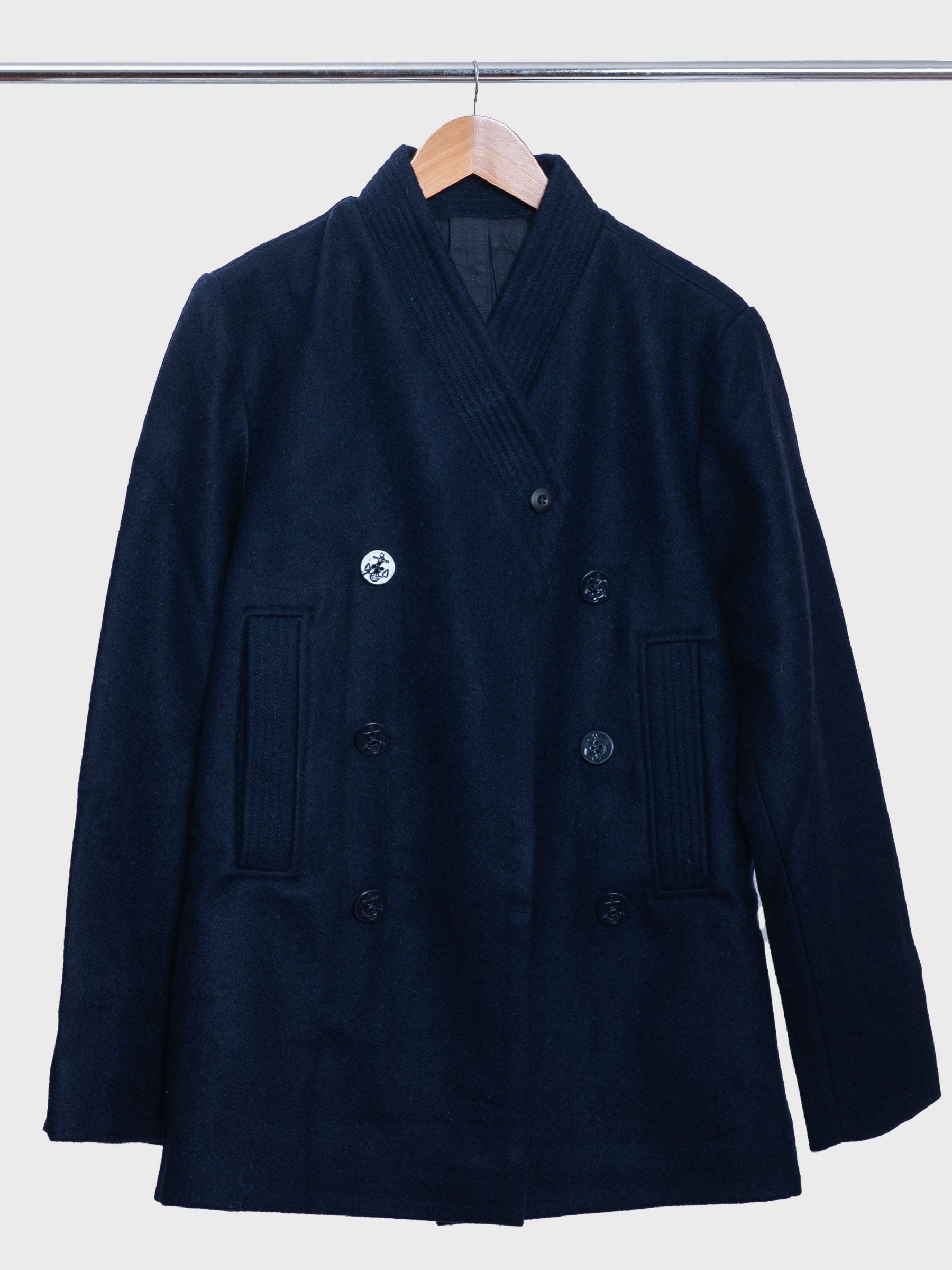 Hanbok Pea Coat Navy