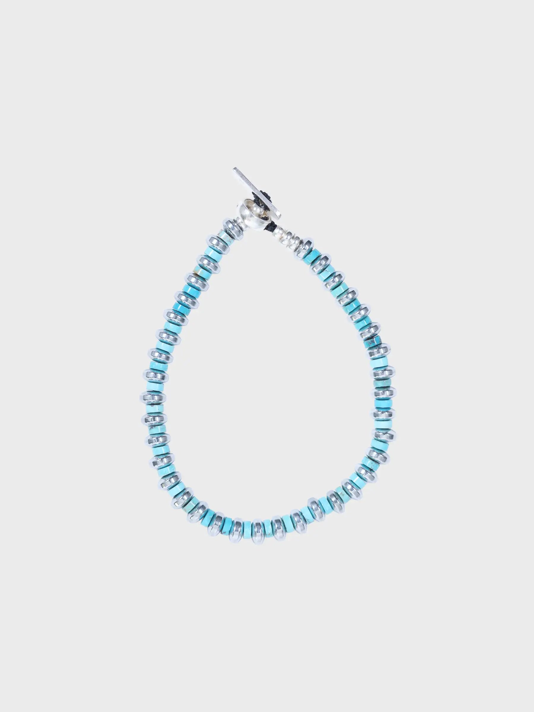 Hematite Roundel Beads bracelet Turquoise