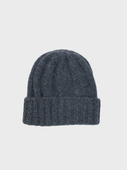 Cashmere Rib Watch Cap Charcoal