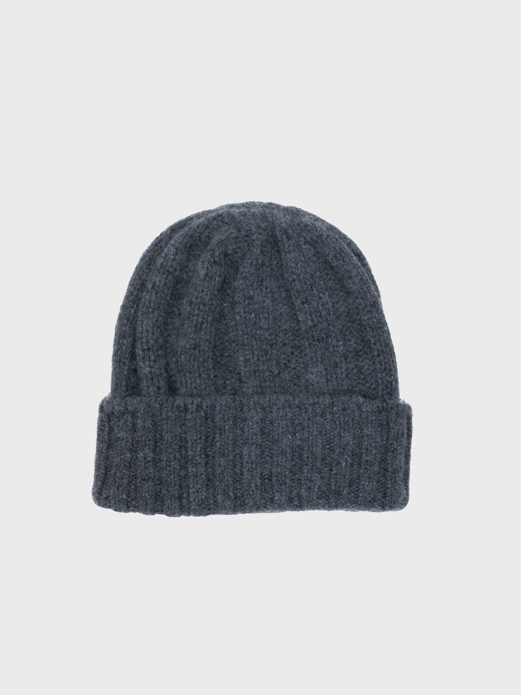 Cashmere Rib Watch Cap Charcoal