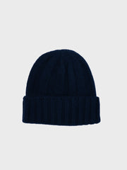 Cashmere Rib Watch Cap Navy